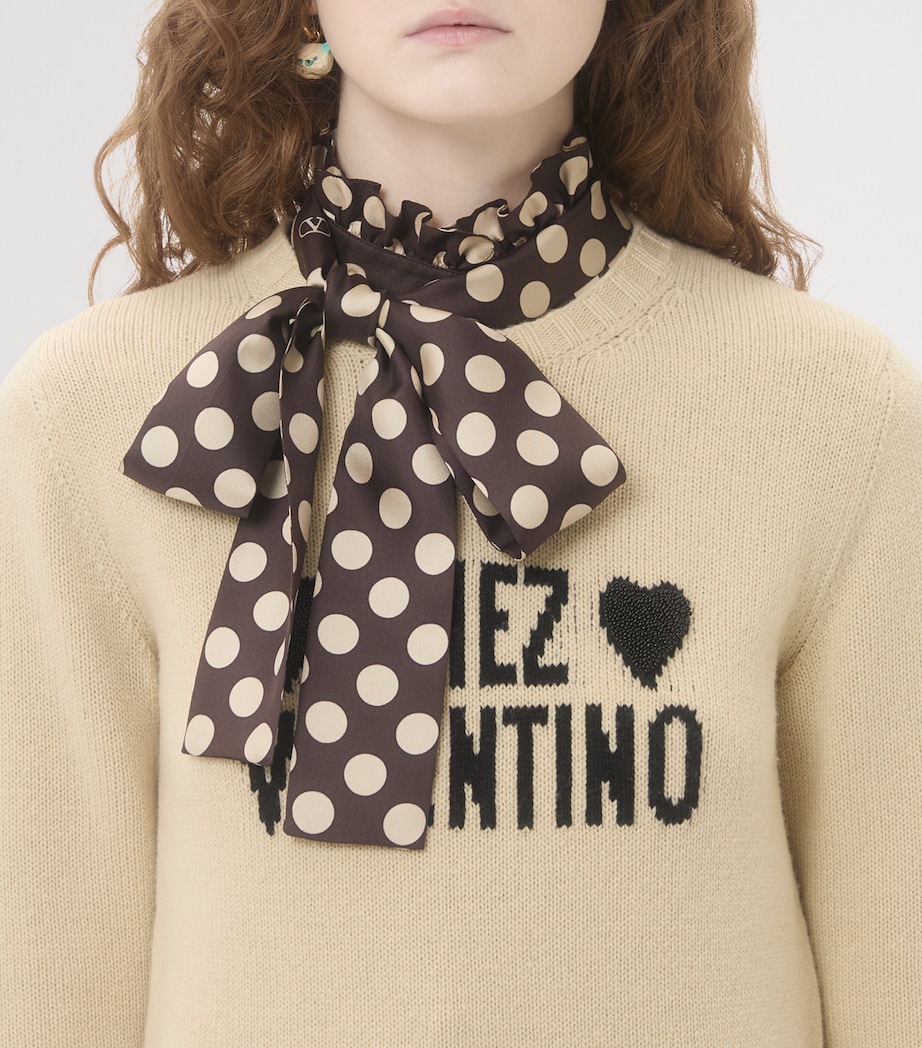 Virgin Wool Chez Valentino Sweater R8E Image 7