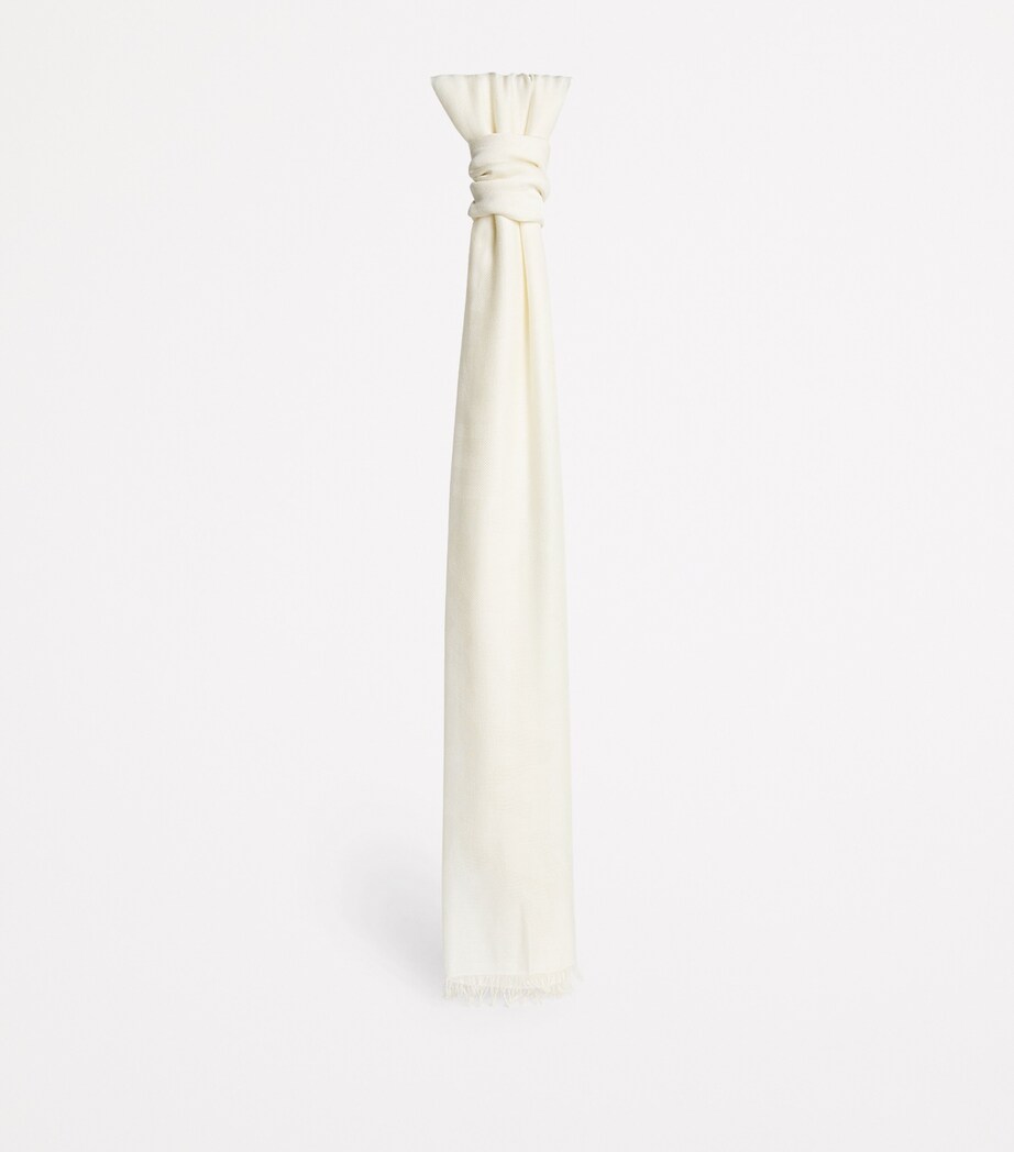 Weekend Max Mara Modal-Cotton-Blend Scarf White Image 3