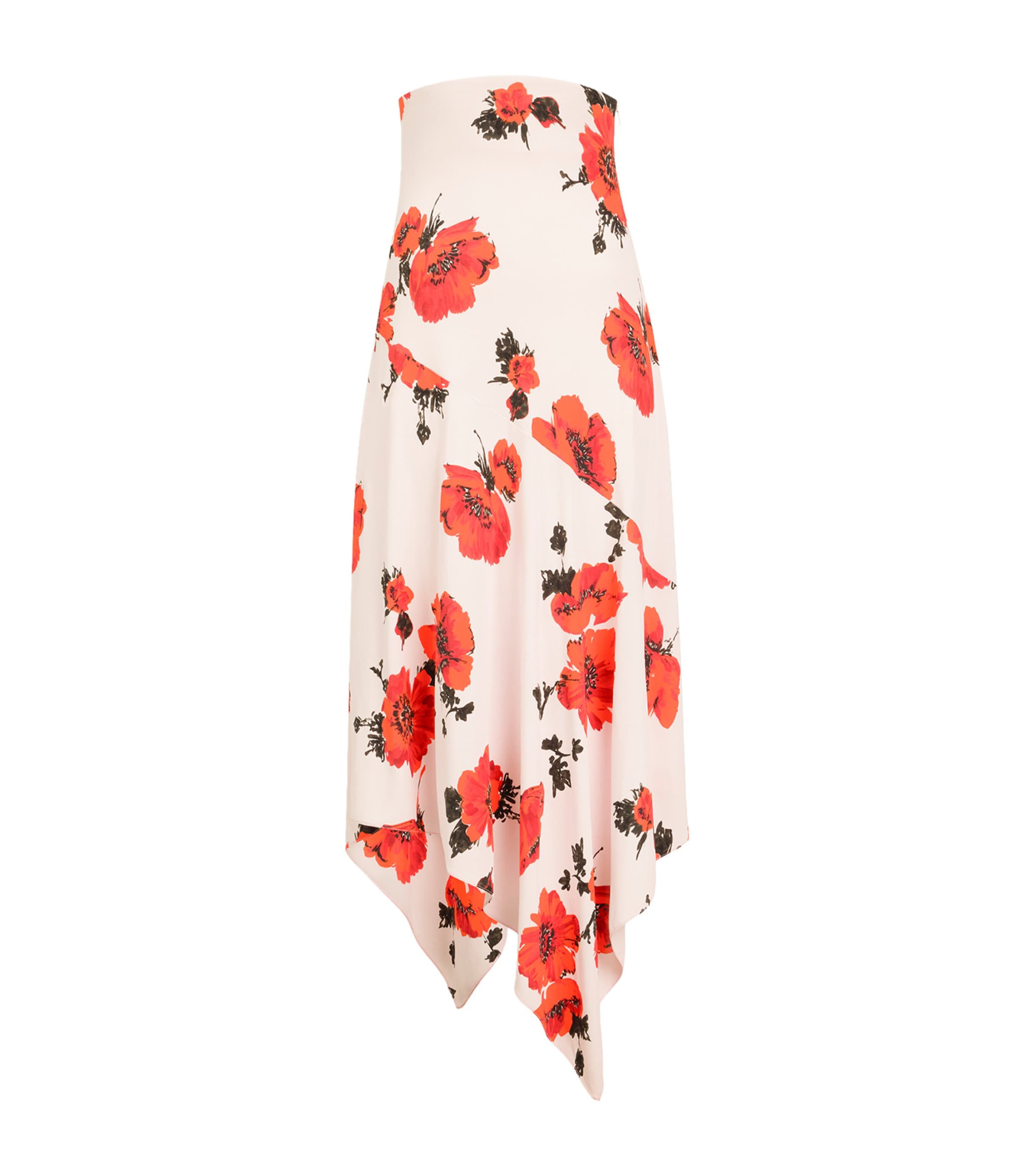 Alaïa Womens Jersey Floral Print Maxi Skirt Pink/red Image 1