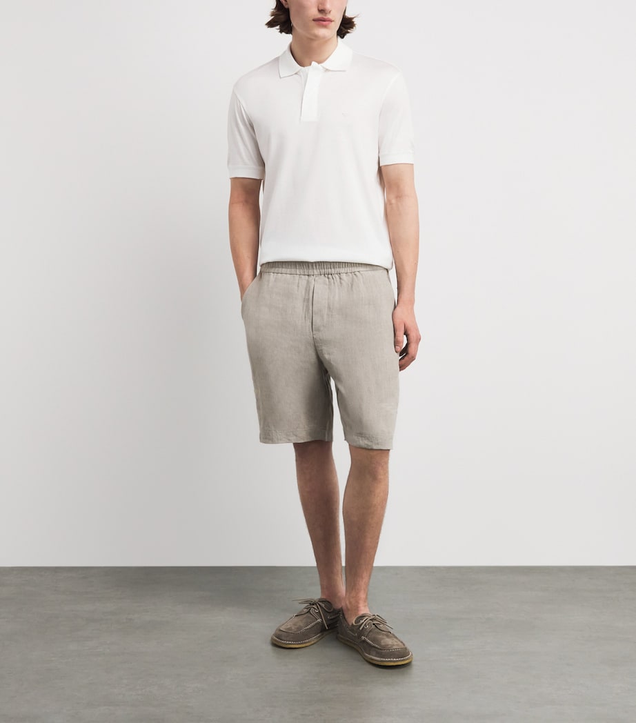 Emporio Armani Mens Concealed-Placket Logo Polo Shirt Image 2