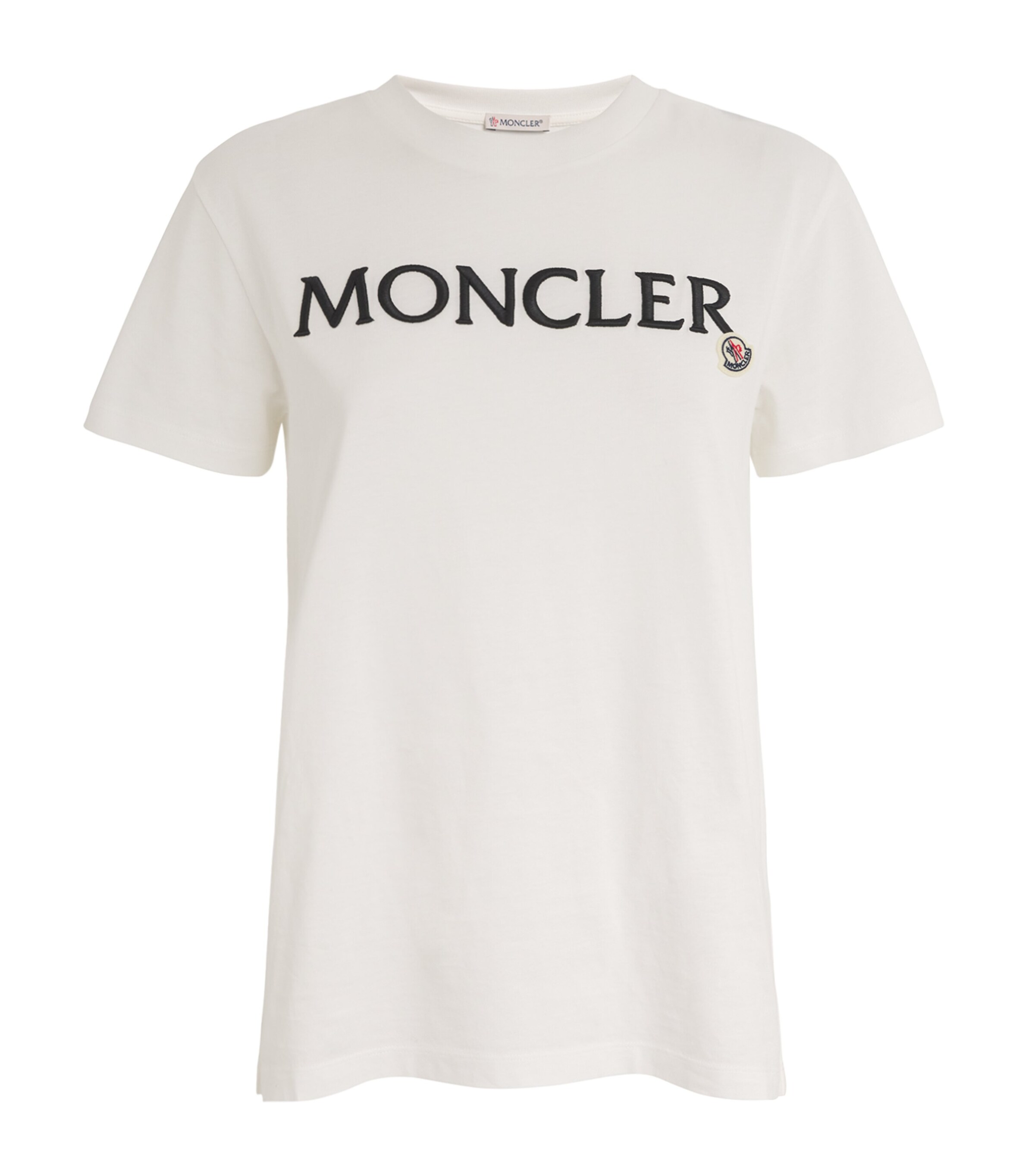 Moncler Regular Logo Patched T-shirt In White