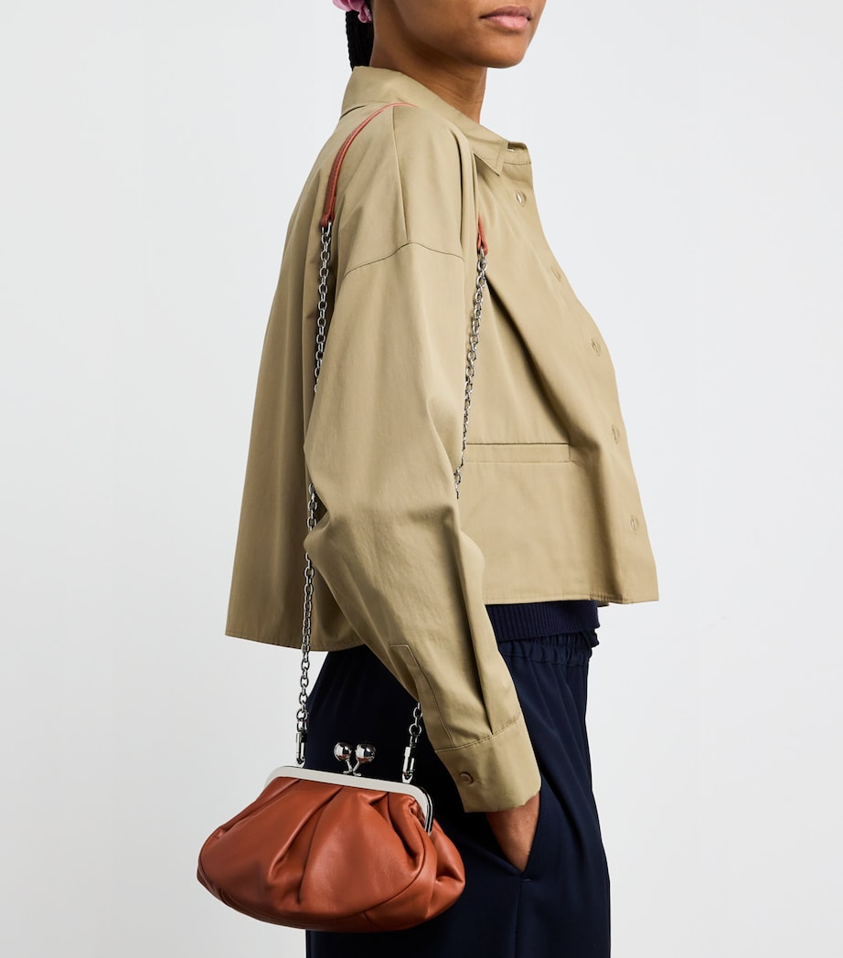 Small Leather Pasticcino Clutch Bag RUST Image 2