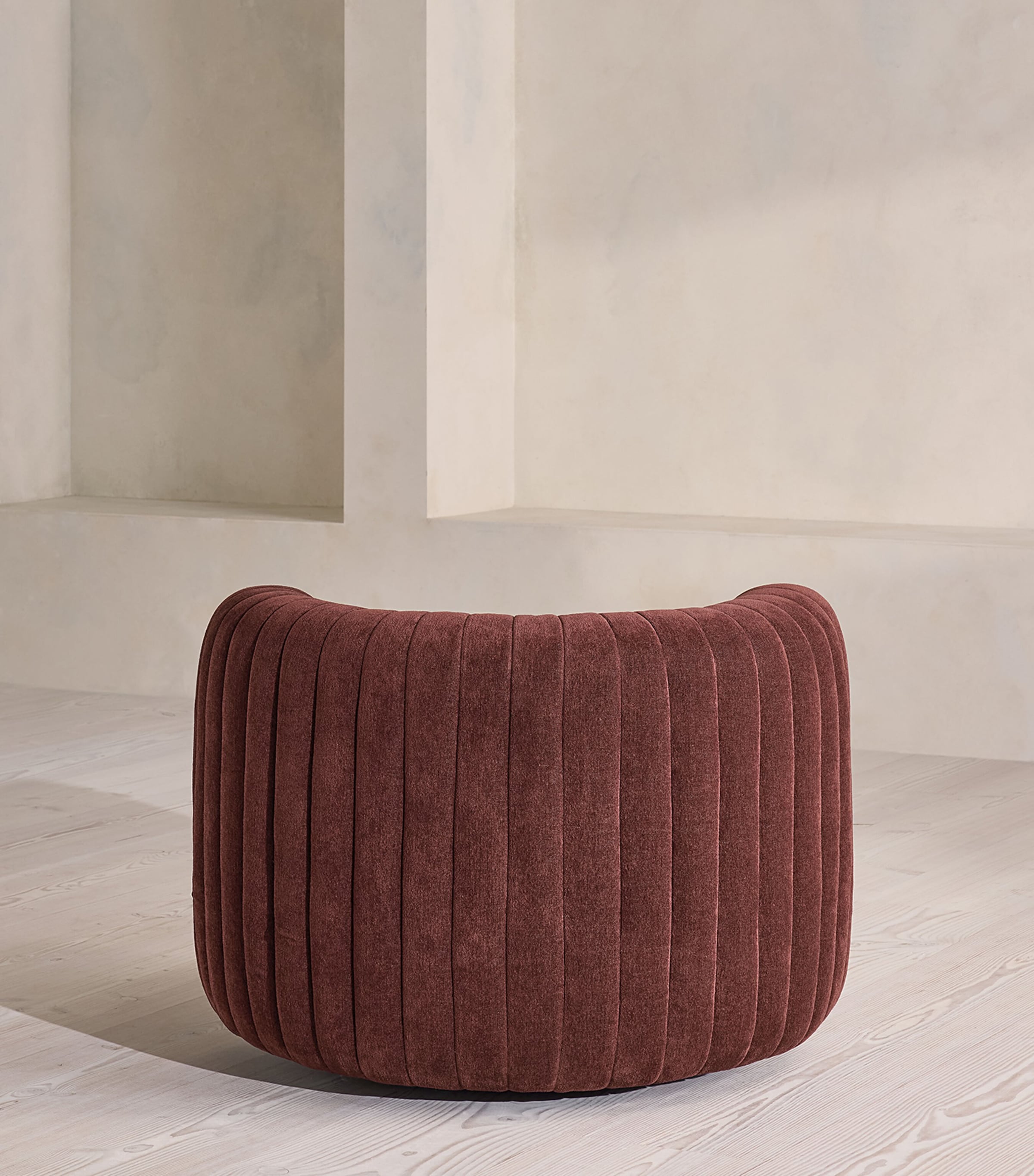 Soho Home Linen Chenille Vivienne Armchair Burgandy Image 4