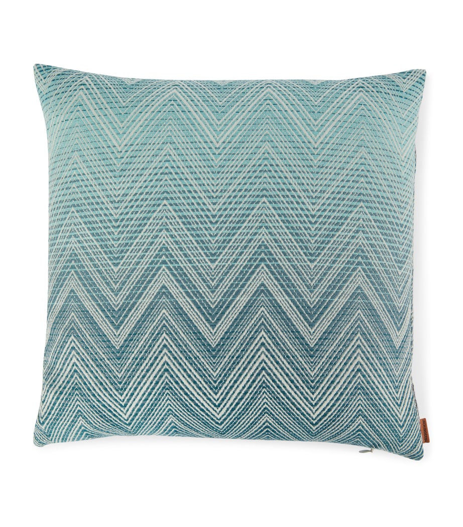 Missoni Home Wool Timmy Cushion (40cm x 40cm) Teal/white Image 1