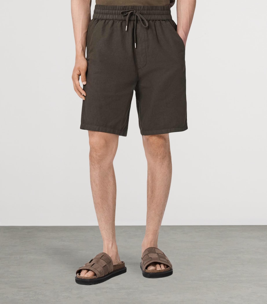 AllSaints Mens Hanbury Shorts Weathered Brown Image 3