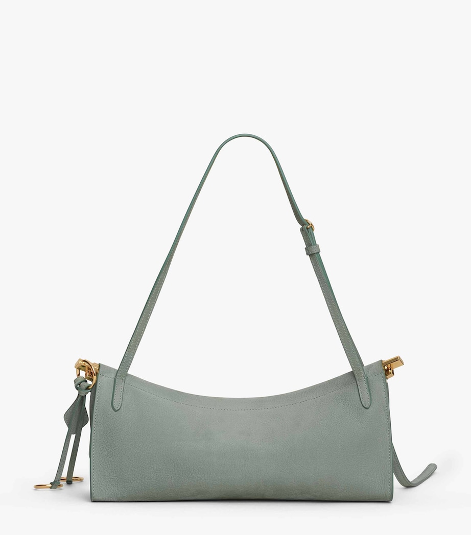 Medium Leather Le Click East West Shoulder Bag SAUGE Image 2