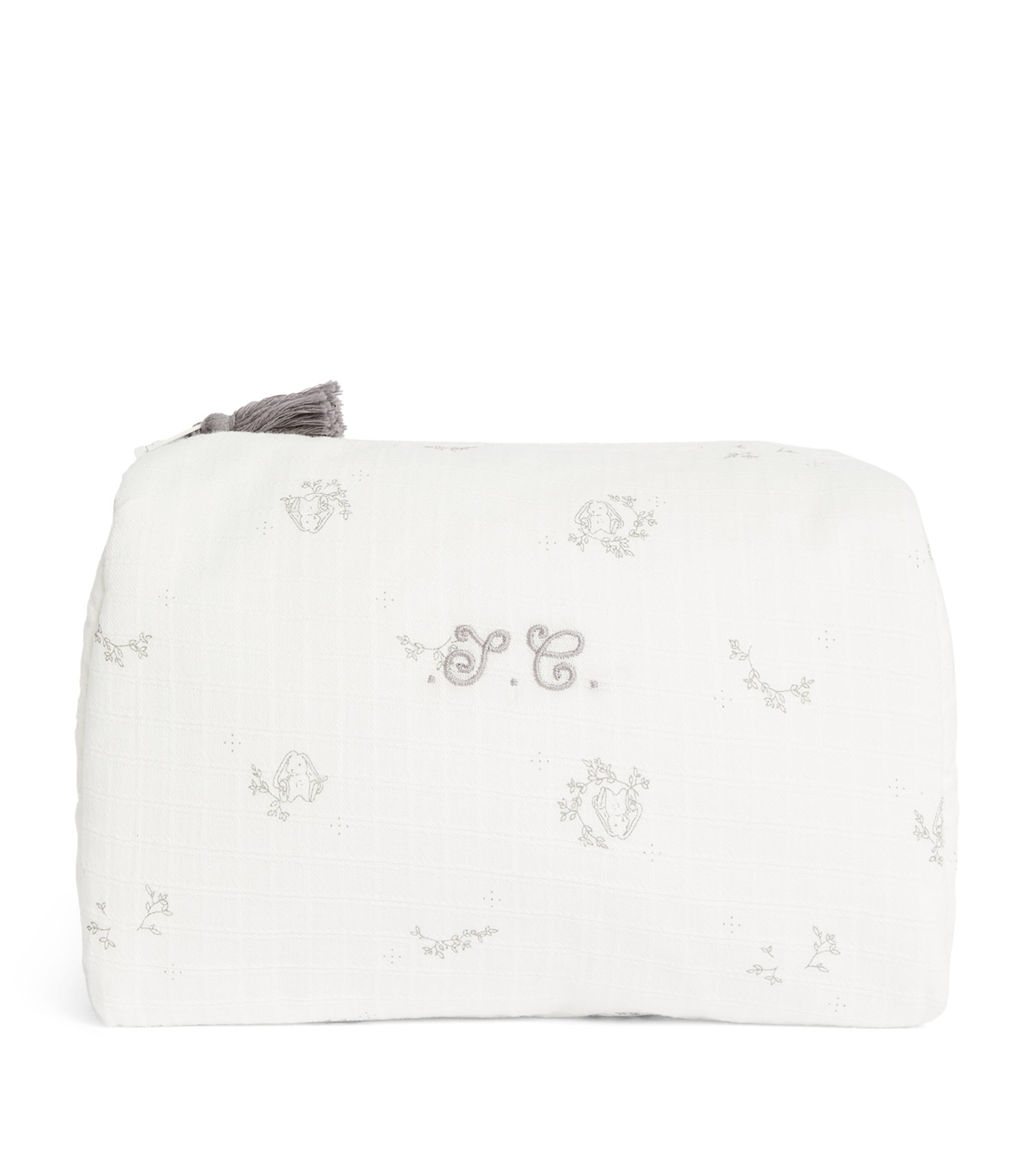 TARTINE ET CHOCOLAT COTTON RABBIT PRINT TOILETRY BAG