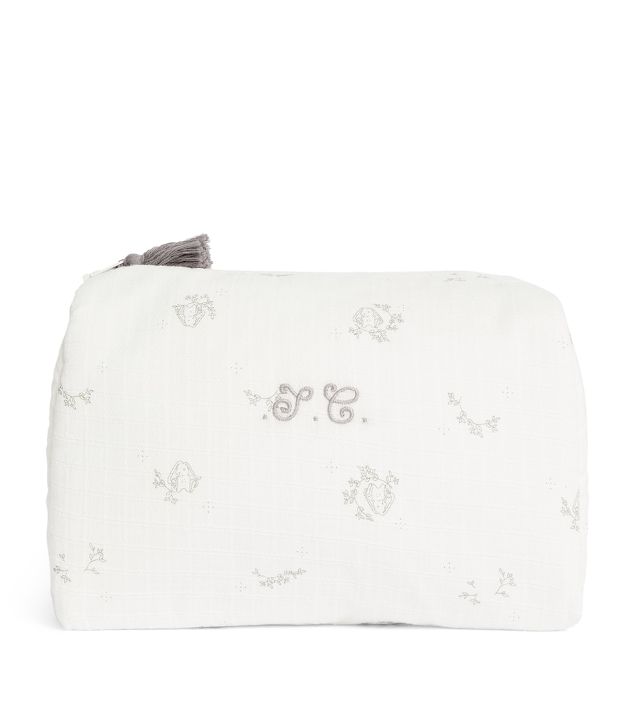 Cotton Rabbit Print Toiletry Bag 11 - ÉCRU / IVORY Image 1