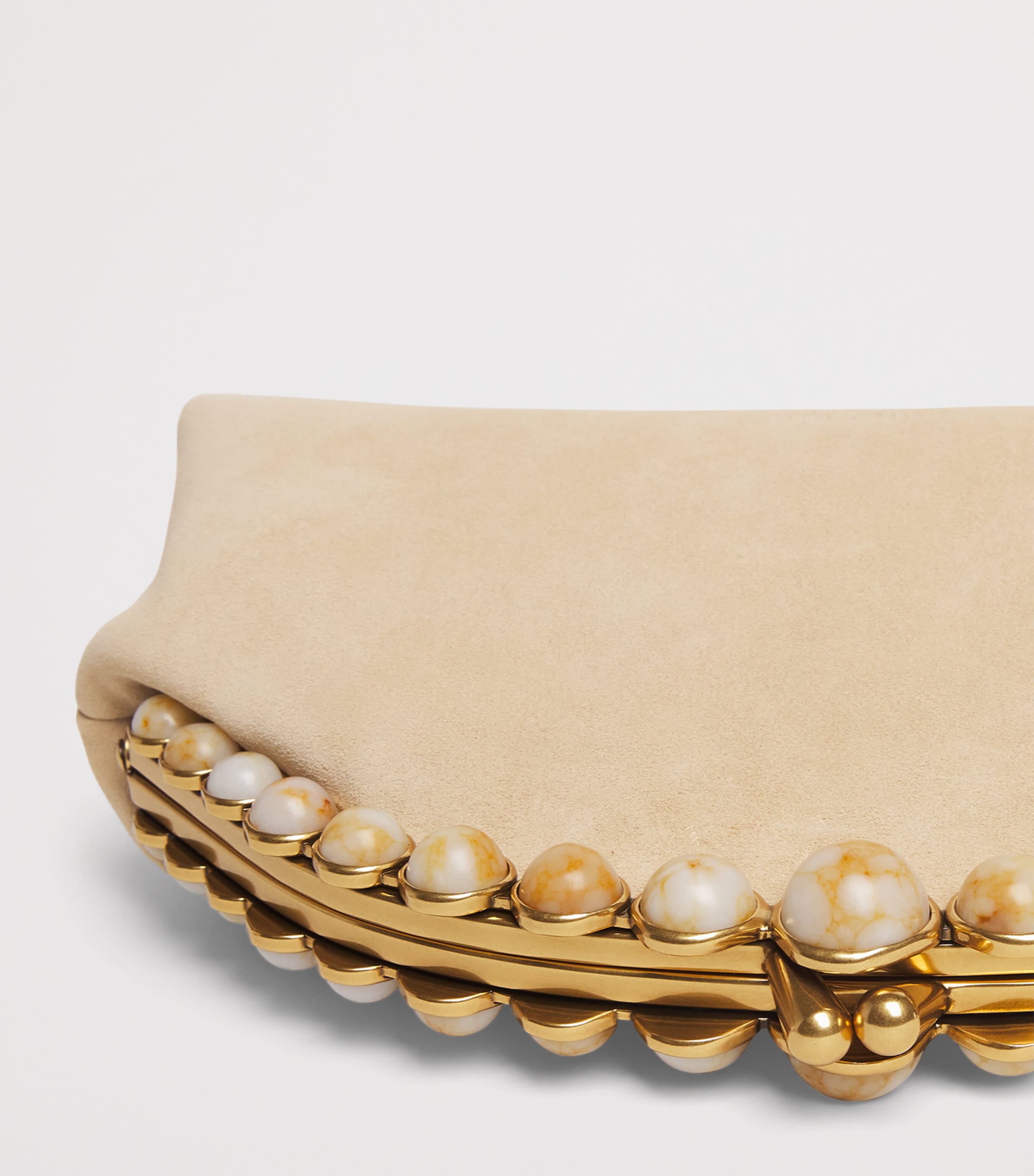 Cult Gaia Suede Una Clutch Bag Sand Image 6