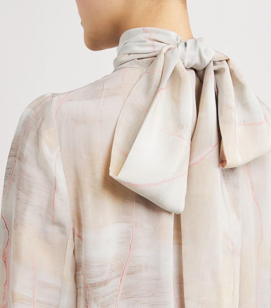 Silk Maxi Dress VR1 BURRO/ACRO/PEONA Image 6