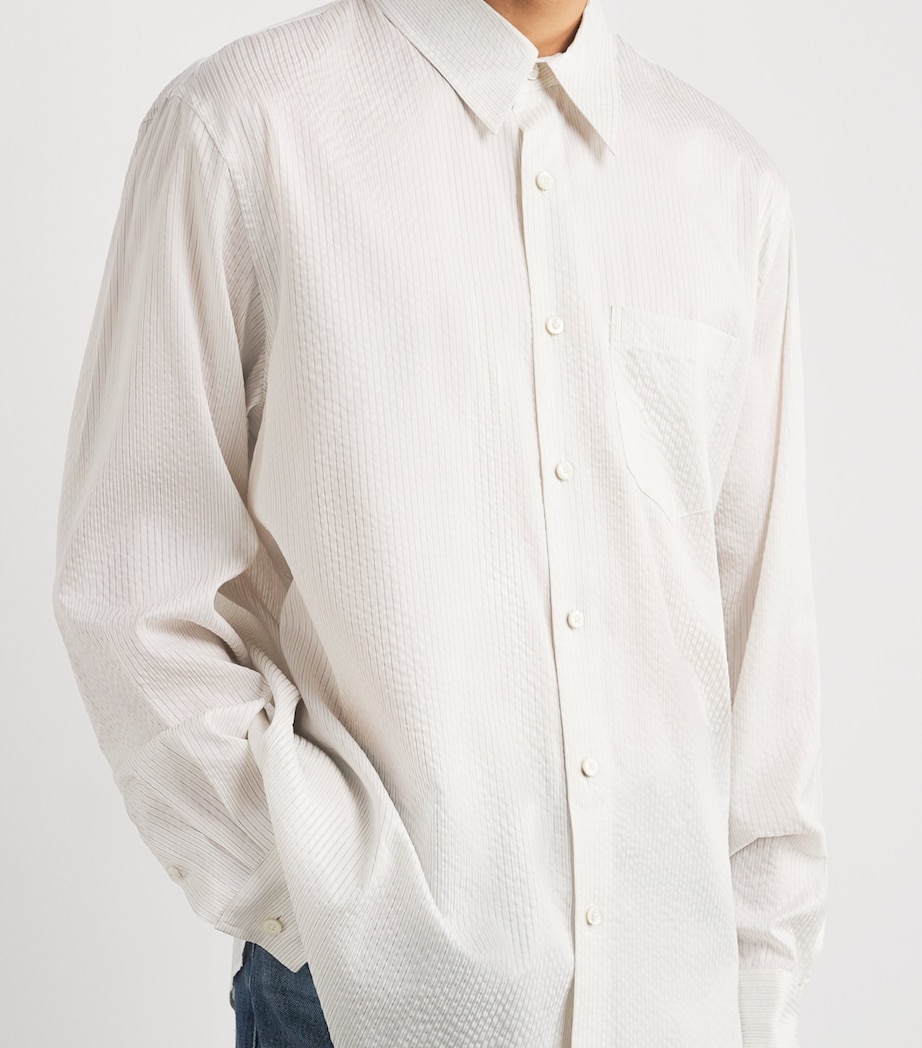 Jacquard Stripe Shirt PALE BEIGE PE Image 6