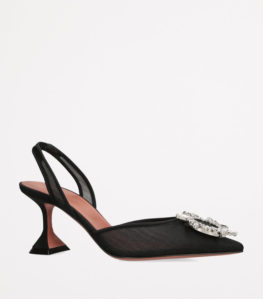 Mesh Begum Slingback Pumps 70 BLACK Image 3