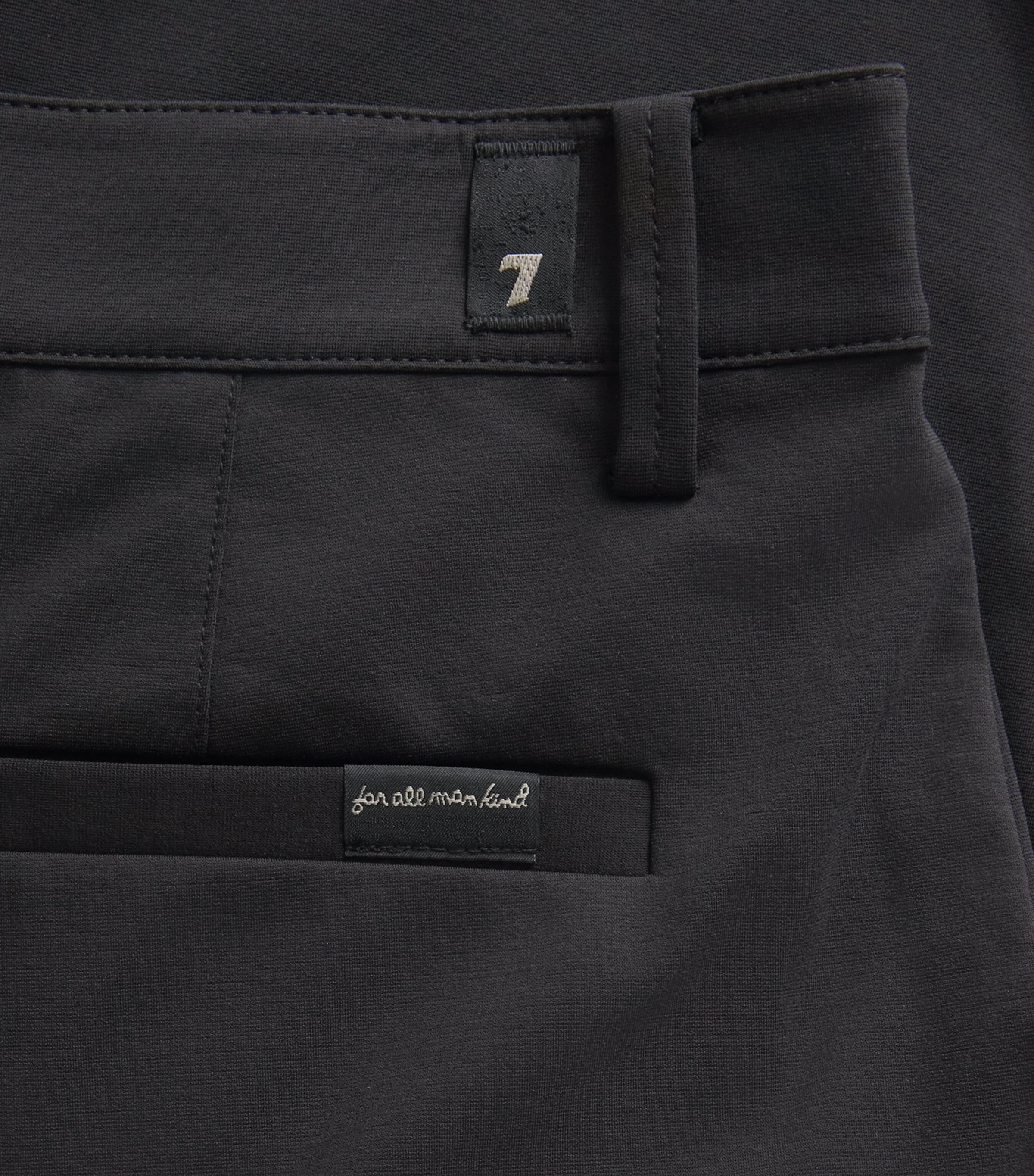 7 For All Mankind Mens Cotton-Blend Luxe Performance Trousers Double Knit Bla Image 6