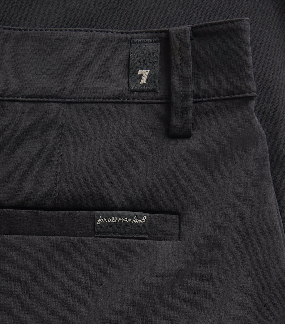 7 For All Mankind Mens Cotton-Blend Luxe Performance Trousers Double Knit Bla Image 6