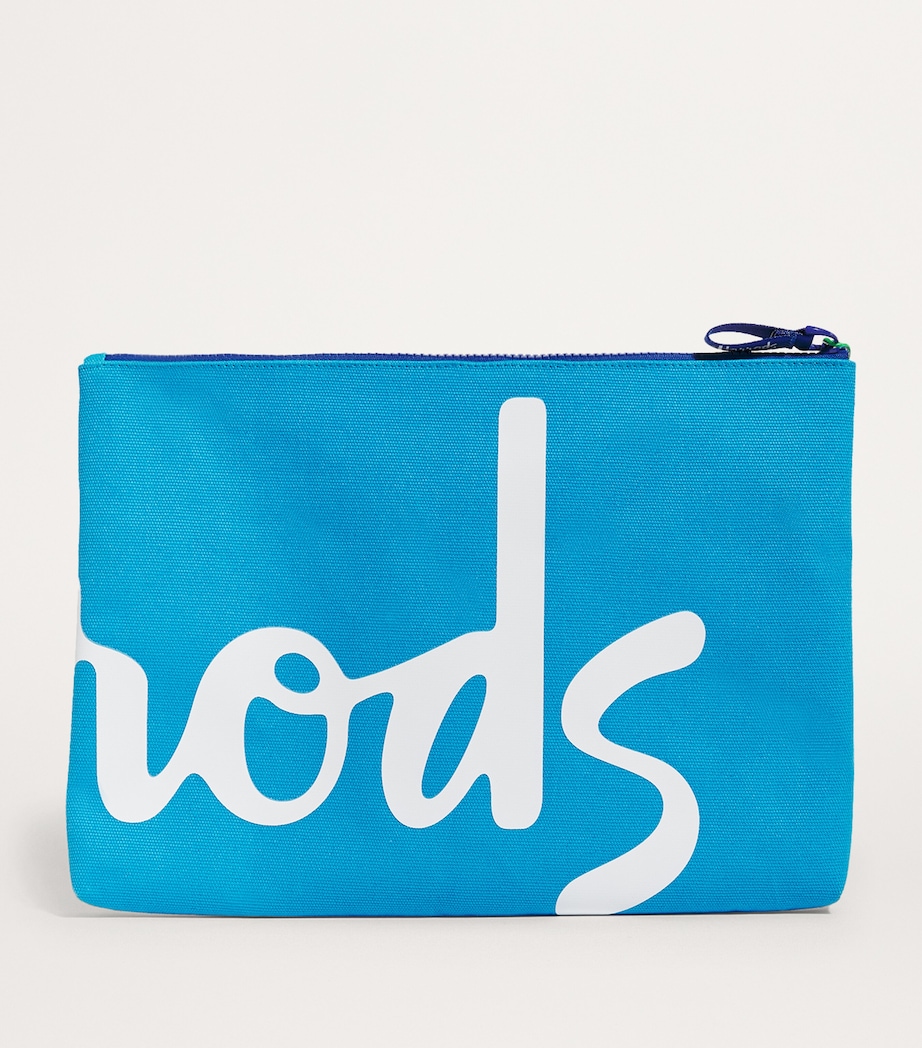 Large Cotton Logo Pouch BRIGHT BLUE Image 2