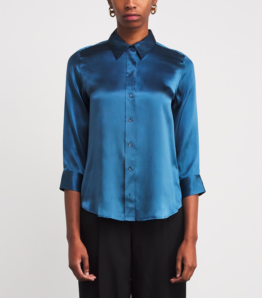 Silk Dani Shirt STONE BLUE Image 3