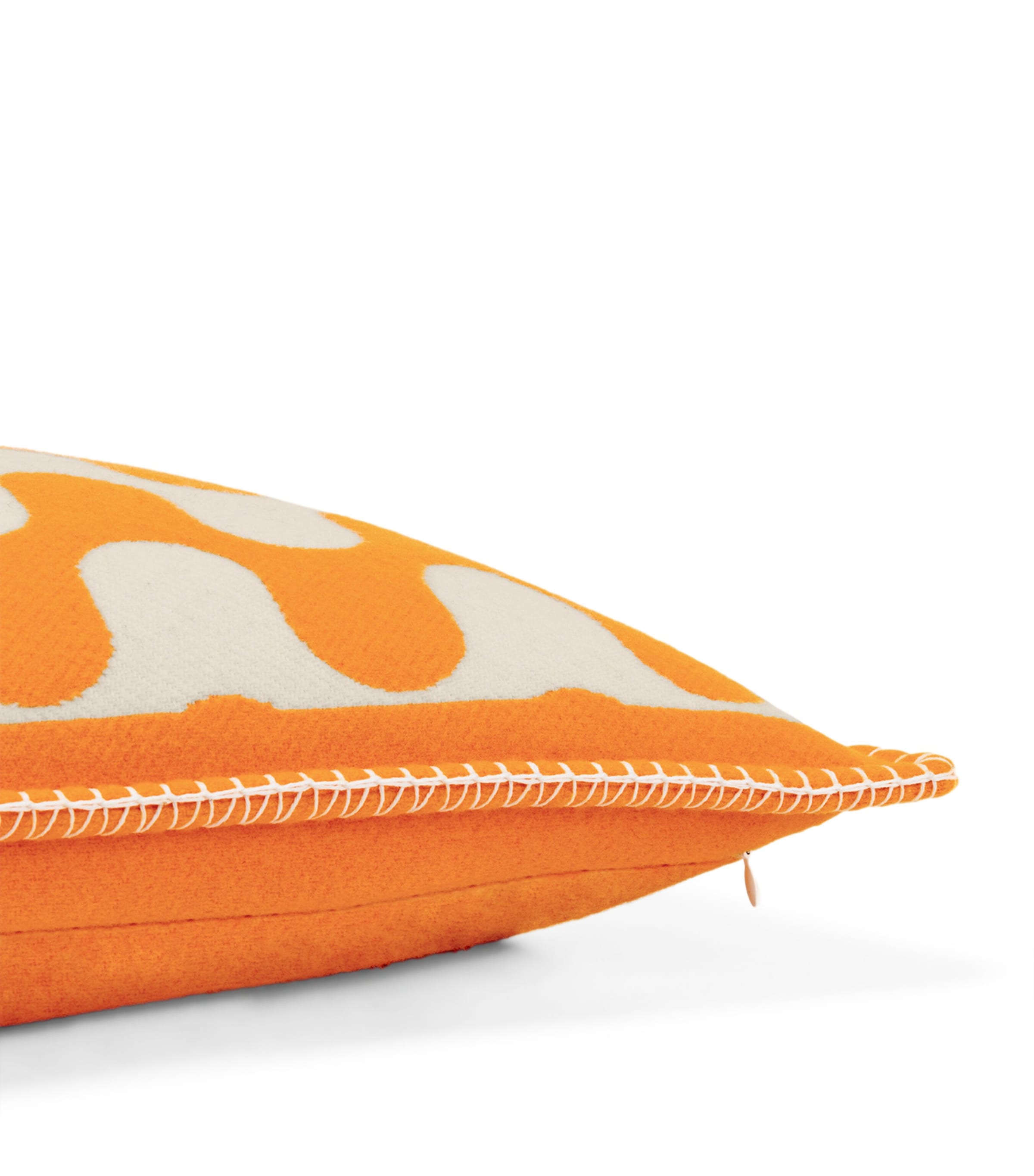 Wool Modernism 003 Cushion (50cm x 50cm) 9E16 - BRIGHT ORANGE Image 6