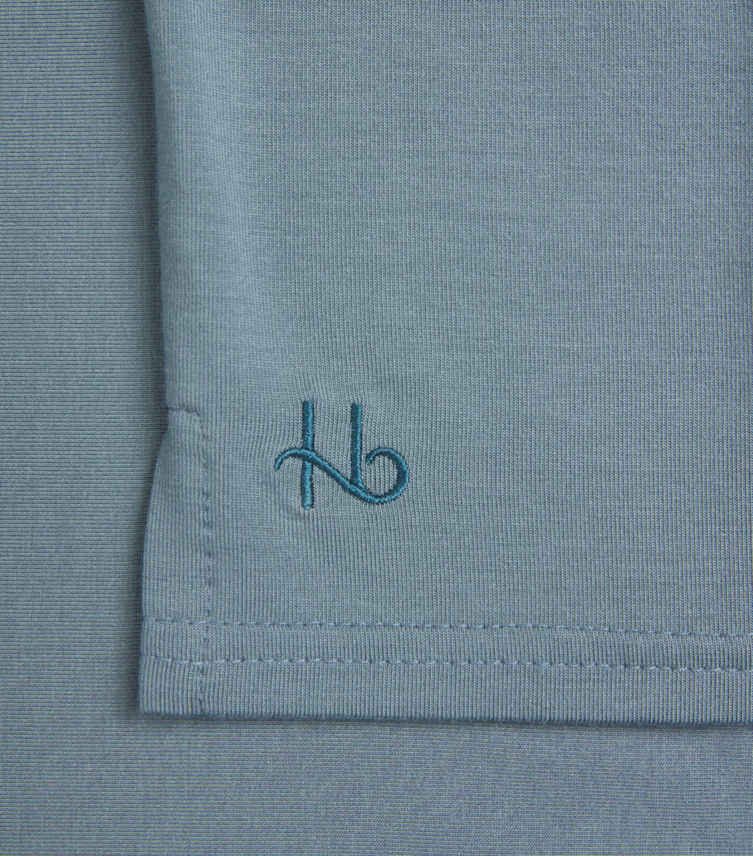 Homebody Mens Stretch-Modal Lounge T-Shirt Teal Mist Image 6