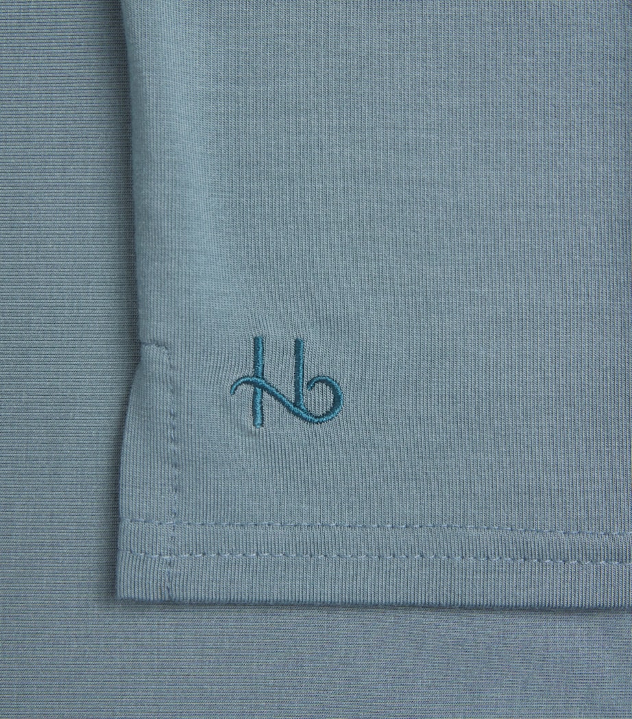 Homebody Mens Stretch-Modal Lounge T-Shirt Teal Mist Image 6
