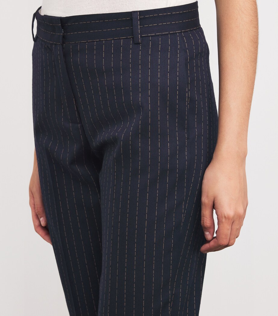 Canvas Flared Trousers NAVY Image 6