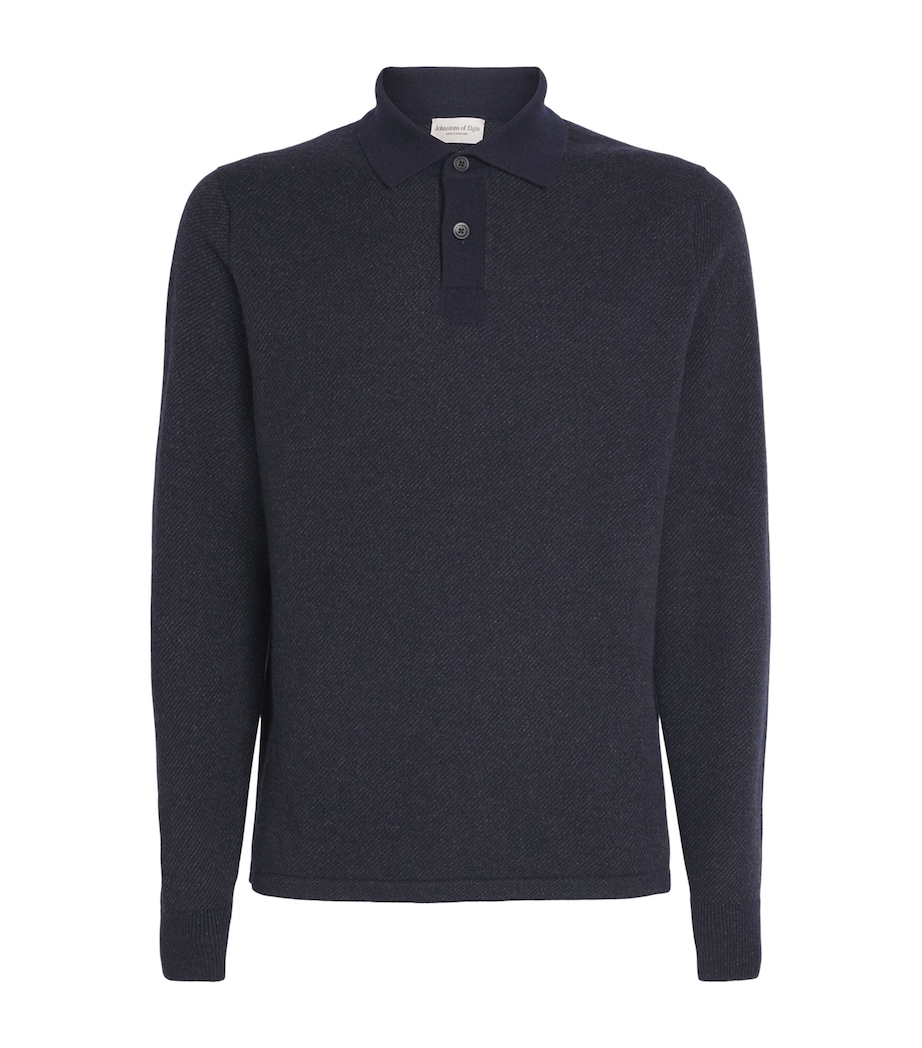 Cashmere Tweel Polo shirt Q25937 NAVY CHARC Image 1