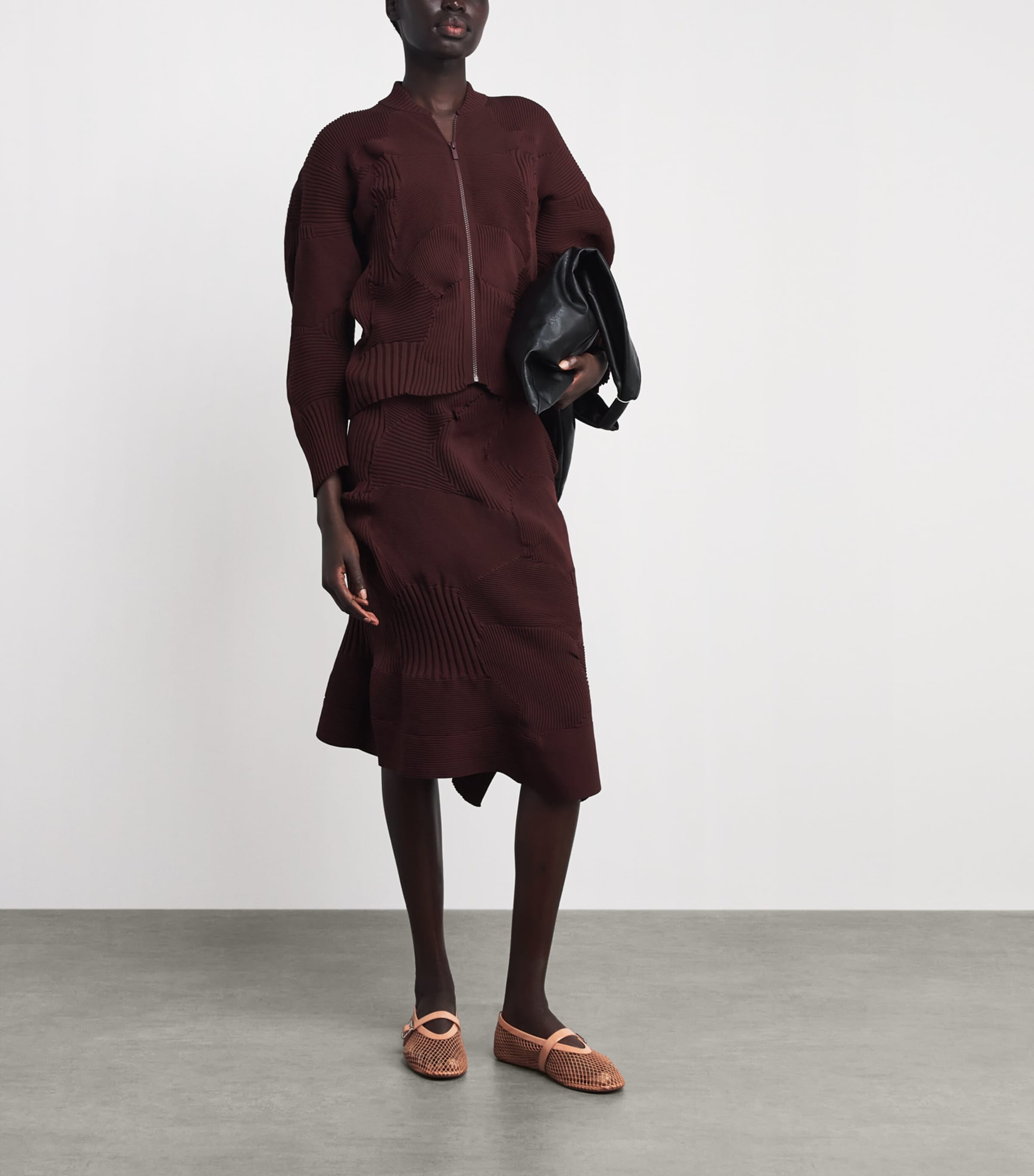 Alaïa Womens Mesh Ballet Flats Blush Image 4