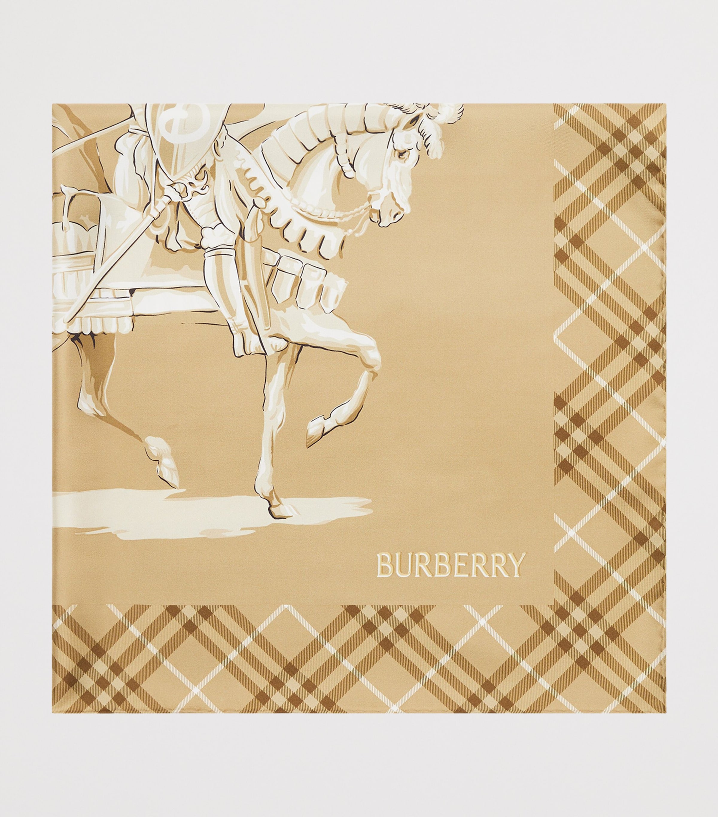 Burberry Silk Archive EKD Scarf Finch Beige Image 2