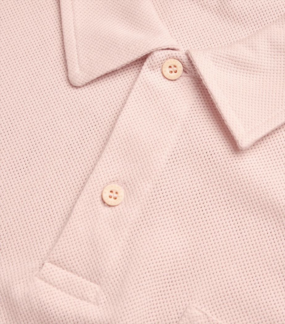 Sunspel Mens Supima Cotton Riviera Polo Pkbl Pastel Pink Image 5