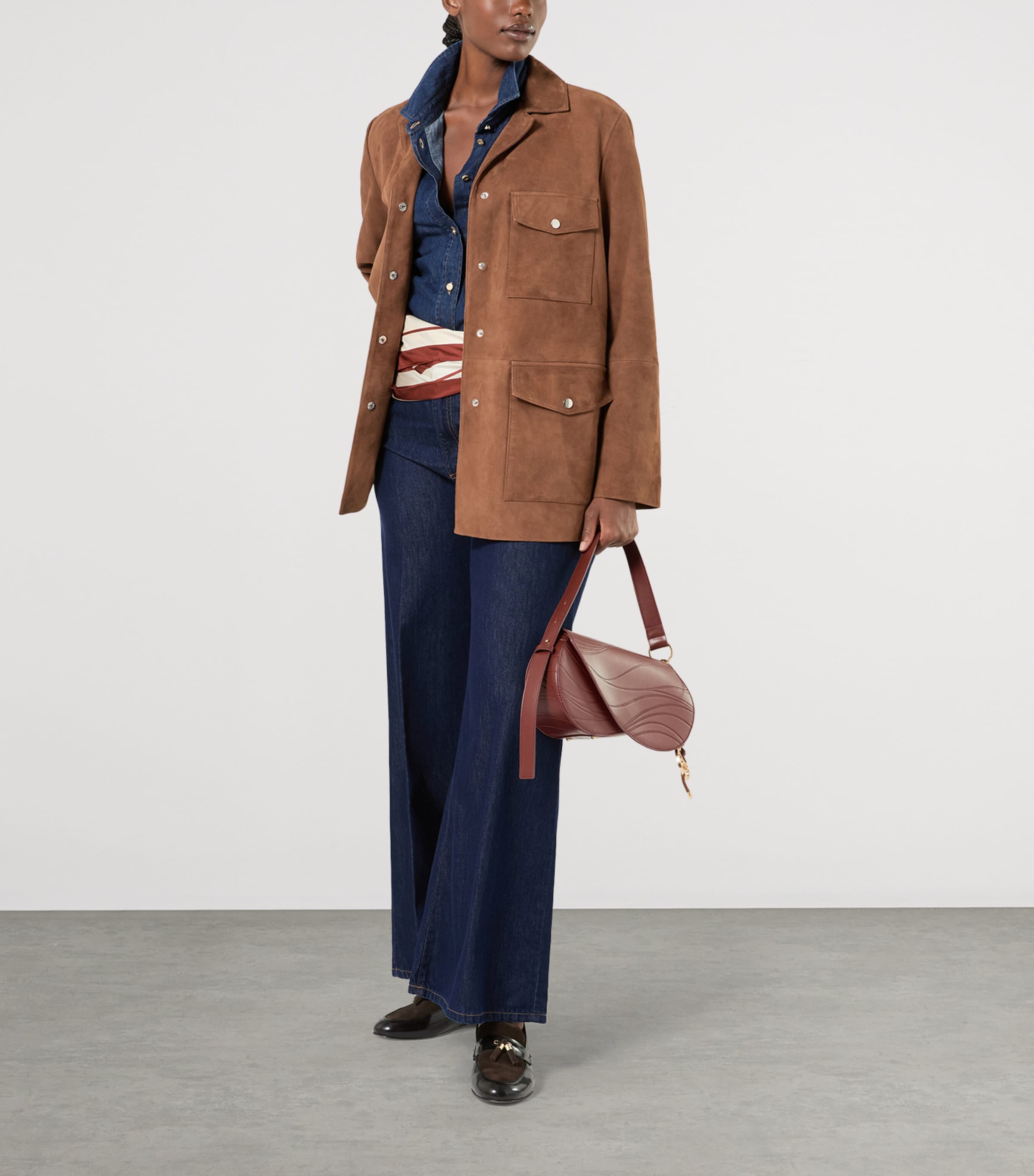 Marina Rinaldi Faux Leather Shoulder Bag Brick Red Image 2