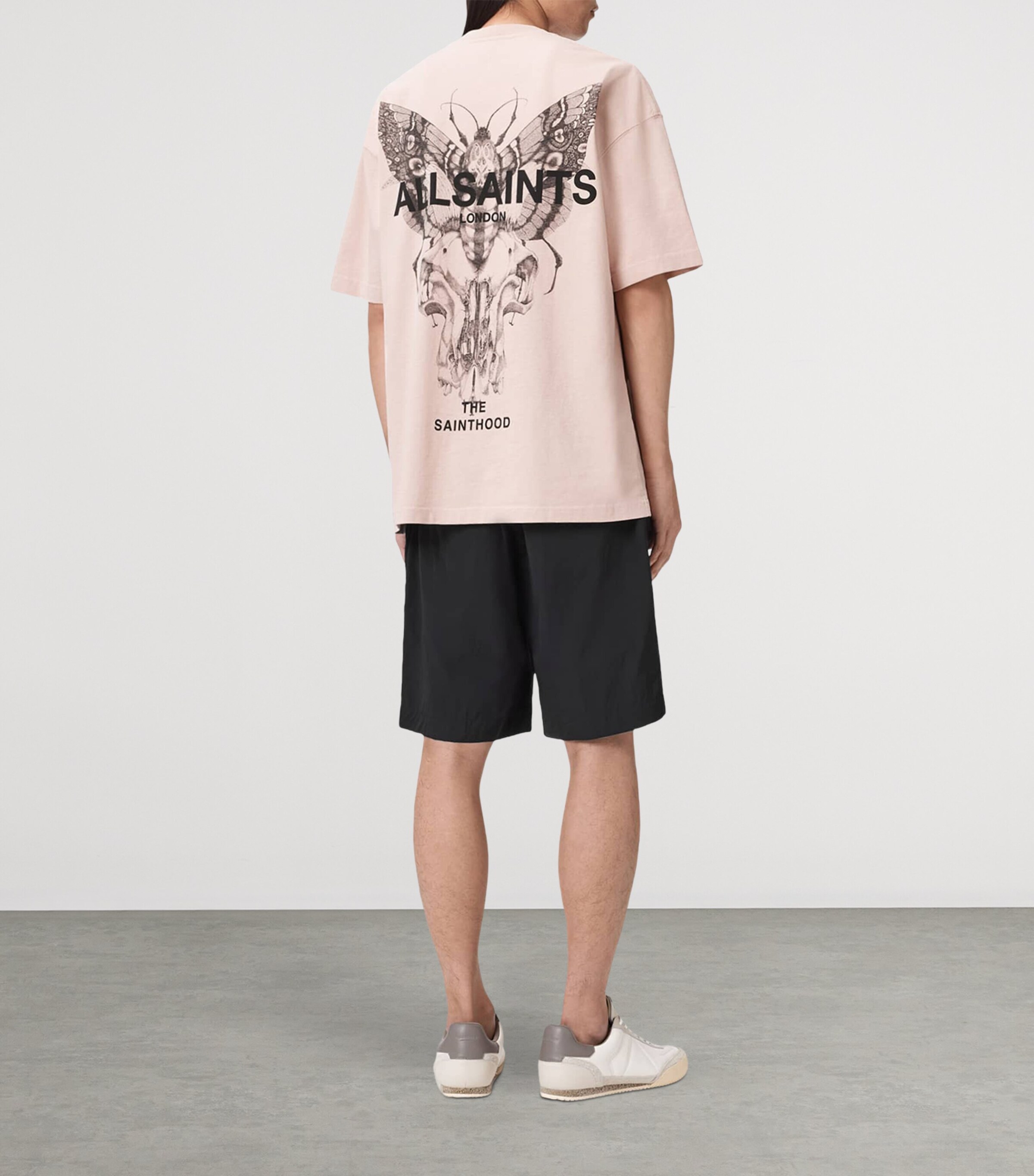 AllSaints Mens Logo Nexus Shorts Black Image 6