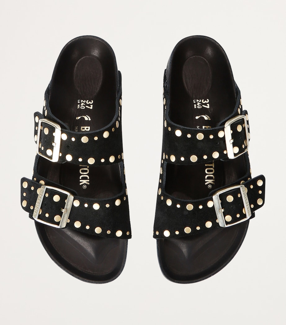 Suede Studded Arizona Sandals BLACK Image 4