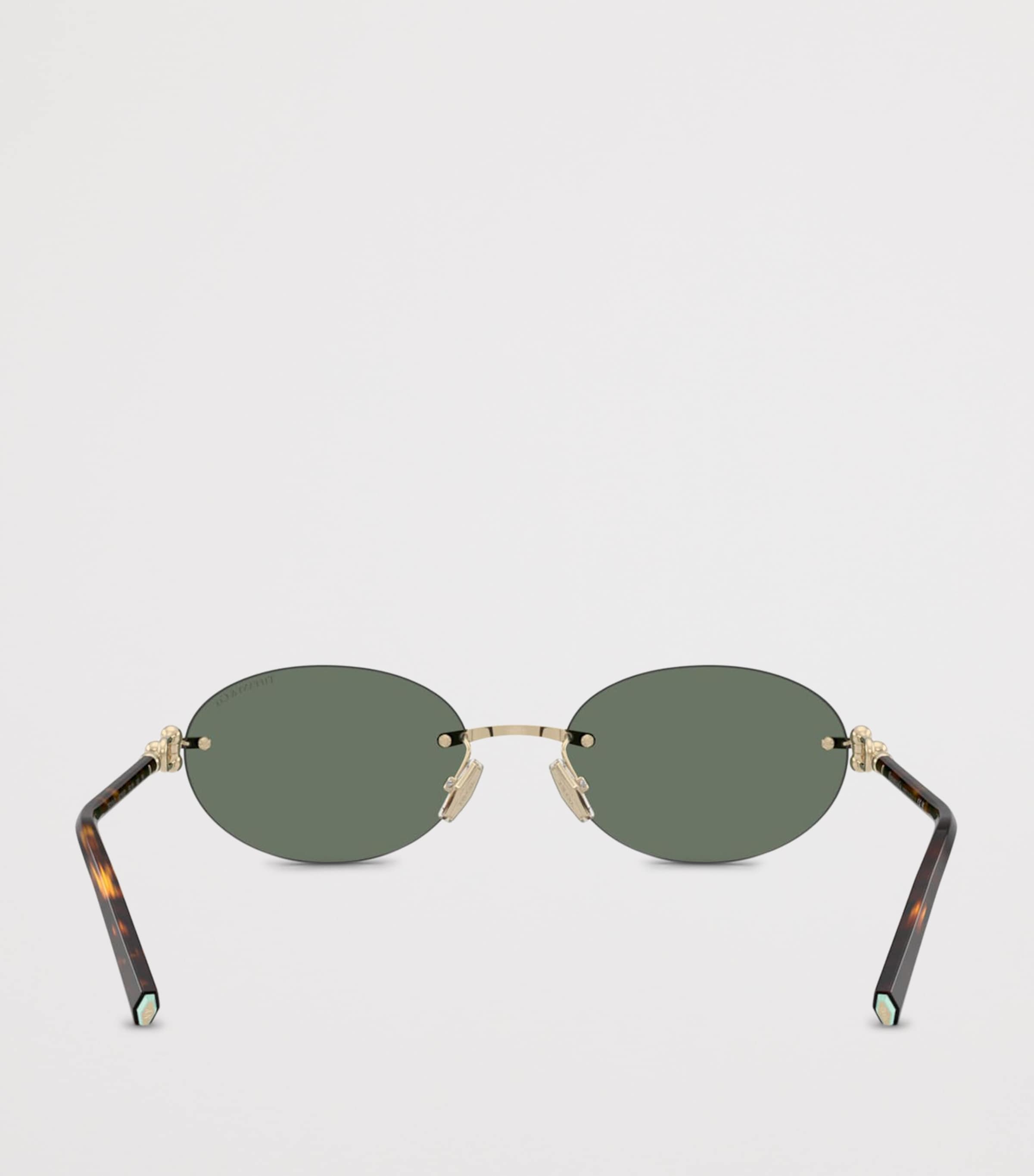 Tiffany & Co. Metal TF3104D Oval Sunglasses Gold Image 4