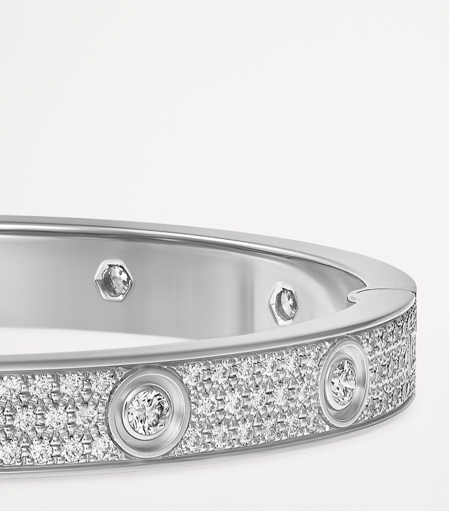 White Gold and Diamond LOVE Bracelet WHITE GOLD Image 6