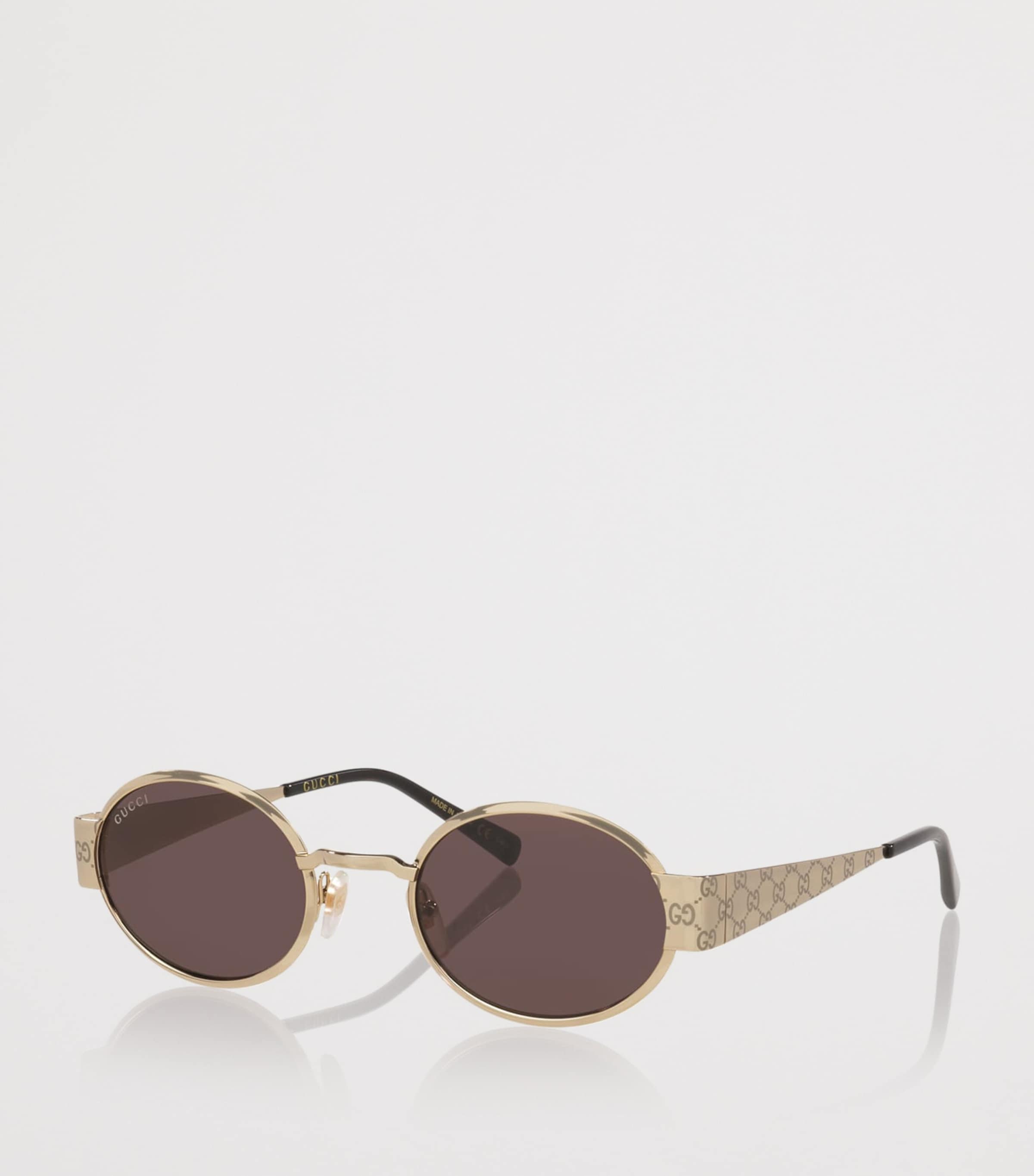Gucci Metal Round Sunglasses Gold Image 2
