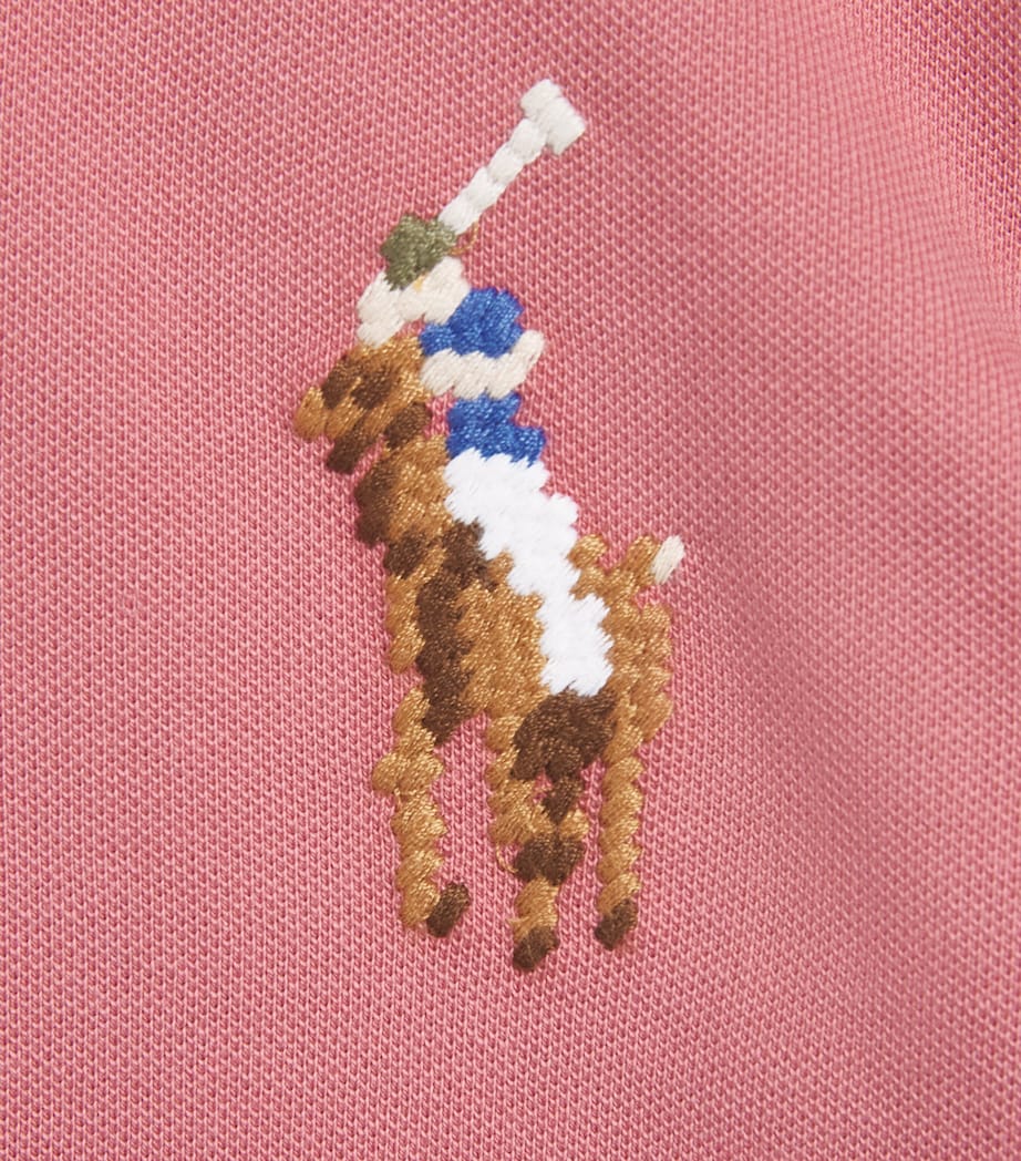 Ralph Lauren Kids Cotton Piqué Polo Pony Polo Shirt (7-14 Years) Canvas Pink Image 3