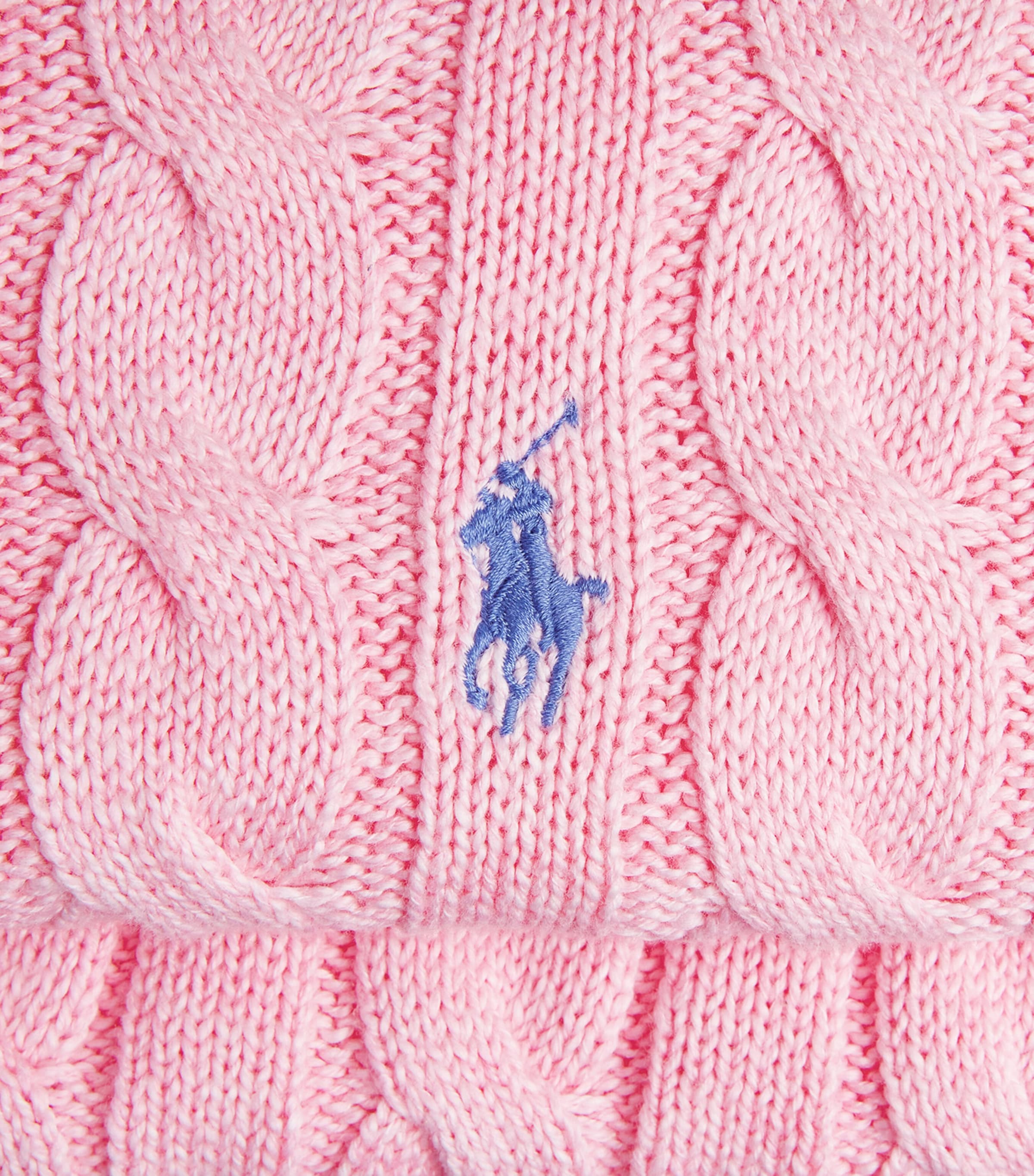 Polo Ralph Lauren Mens Cotton Cable-Knit Sweater Ballet Pink Hthr Image 6
