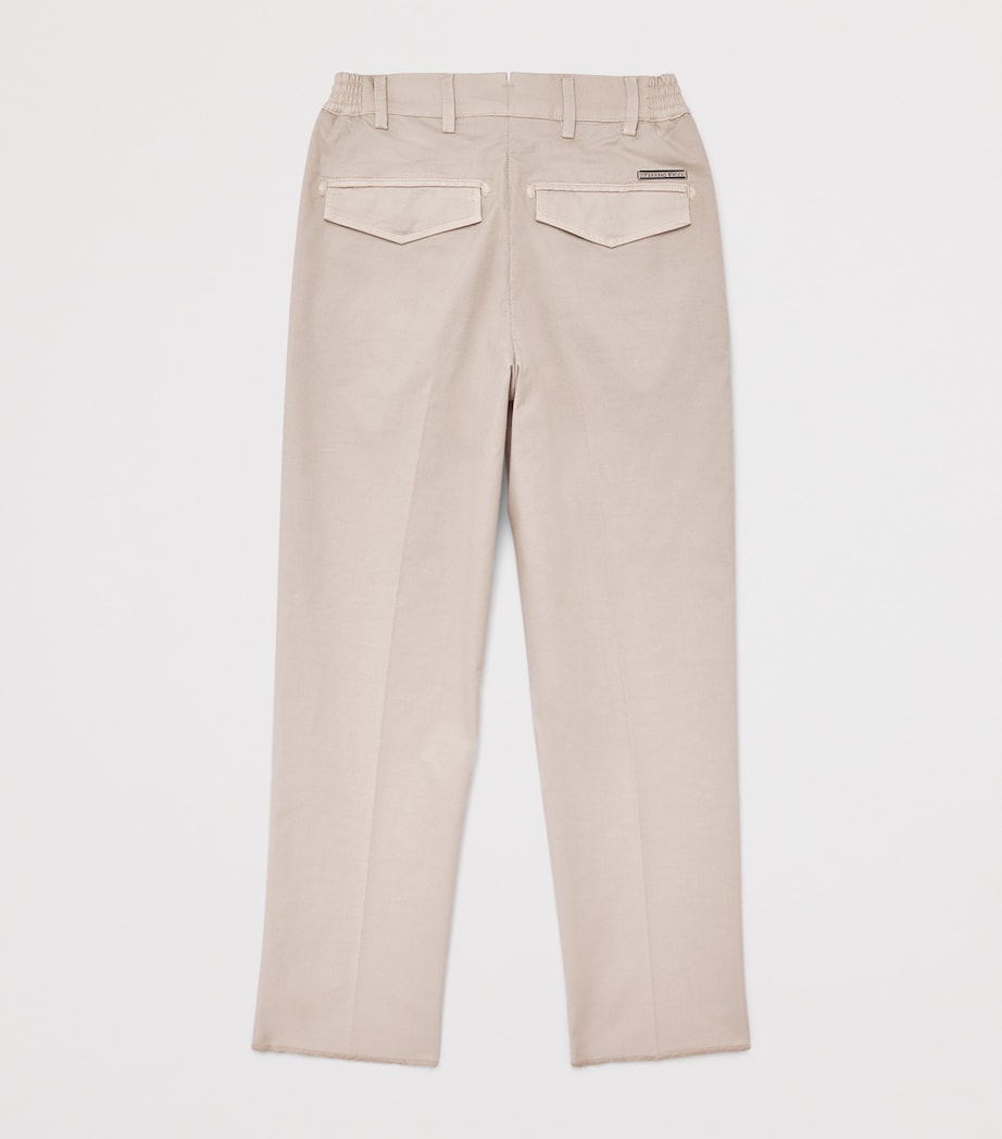 Stefano Ricci Kids Drawstring Trousers (6-16 Years) Beige Image 2