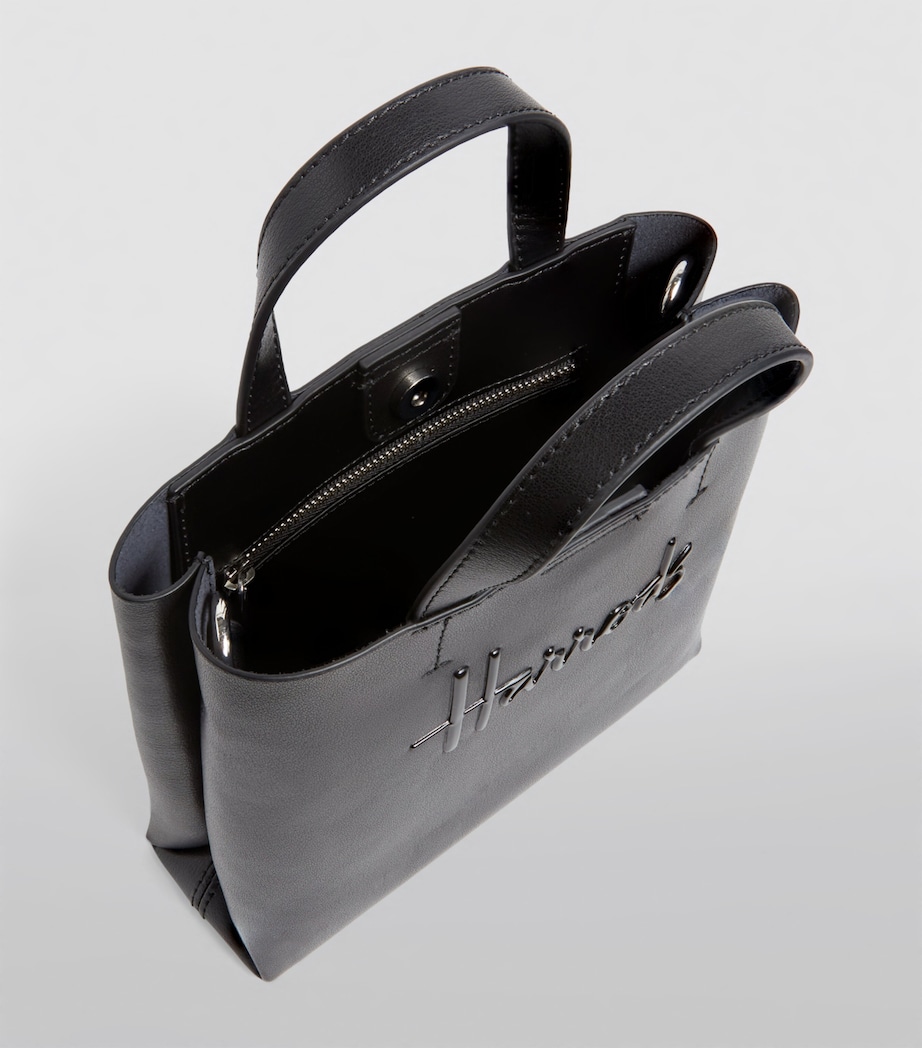 Mini Leather Kensington Tote Bag BLUE Image 5