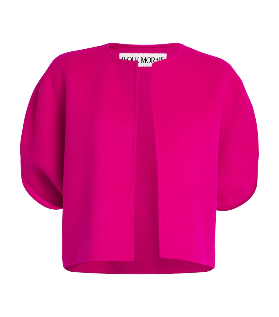 Wolk Morais Womens Cashmere Cocoon Cape Magenta Image 1