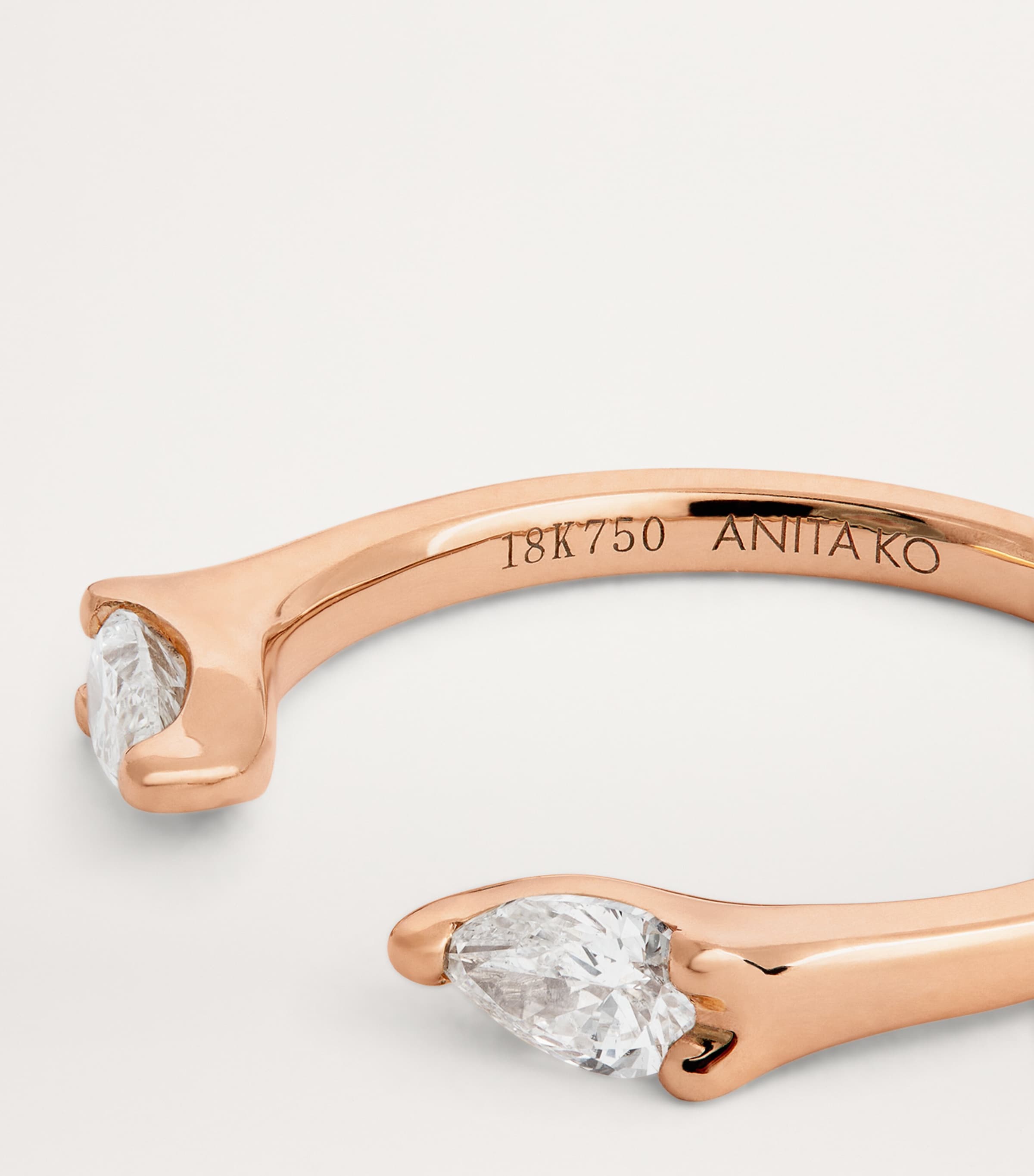 Rose Gold and Diamond Orbit Ring (Size 6) ROSE GOLD Image 6