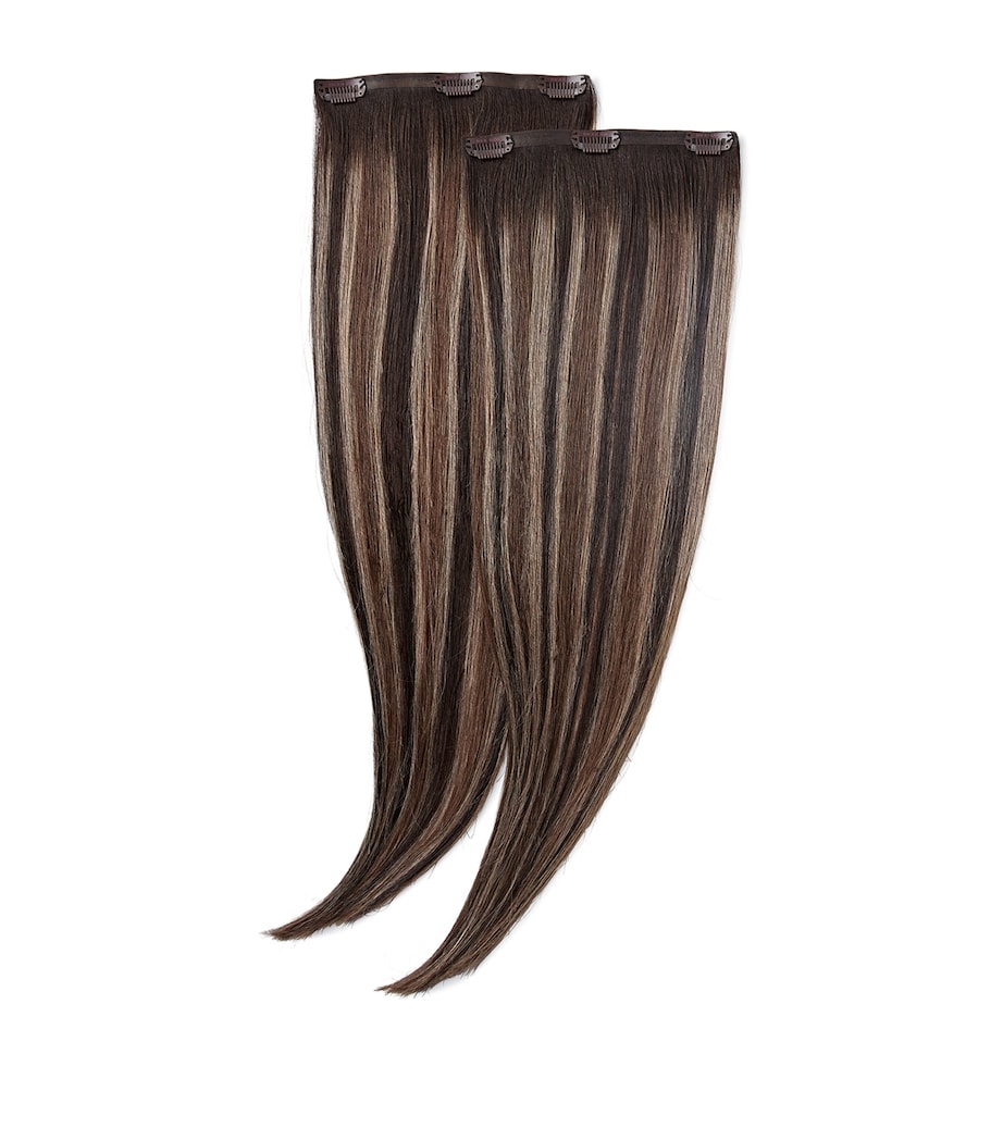 Beauty Works x Huda BARELY THERE Mix & Match Duo Clip-In Hair Extensions (20") SPICED OUD Image 1
