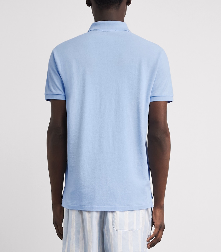 Polo Ralph Lauren Mens Cotton Mesh Classic-Fit Polo Shirt Pebble Image 5