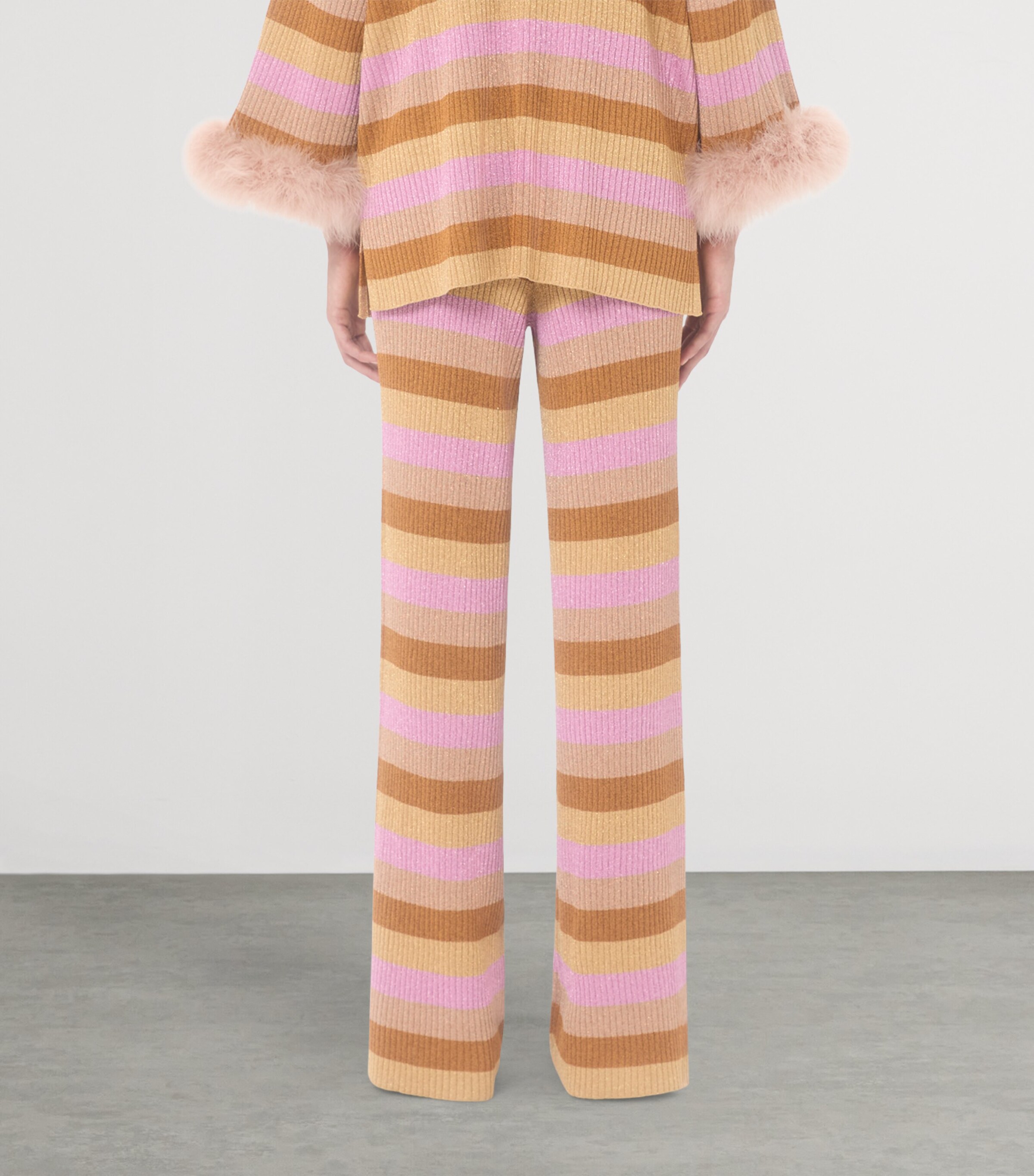 Valentino Womens Wool Stripe Sweatpants Image 4