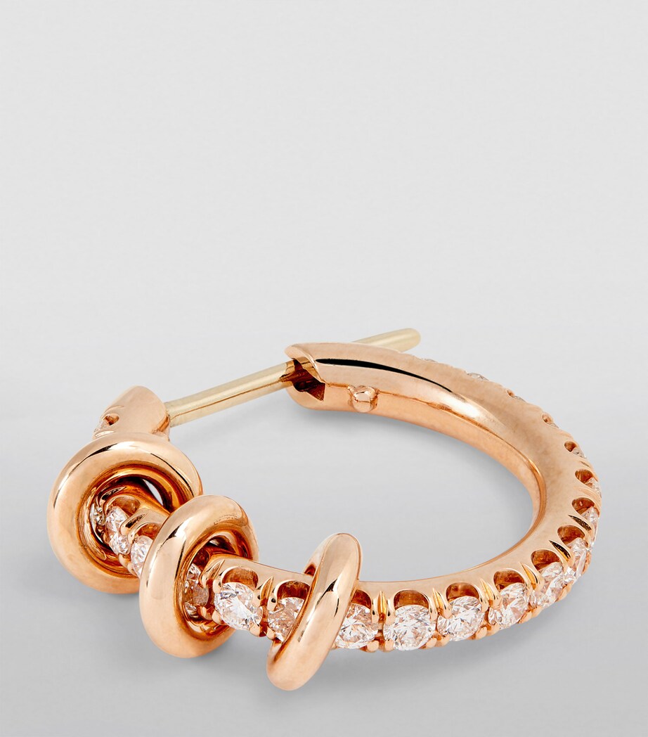 Spinelli Kilcollin Rose Gold and Pavé White Diamond Hoop Earrings Rose Gold Image 6
