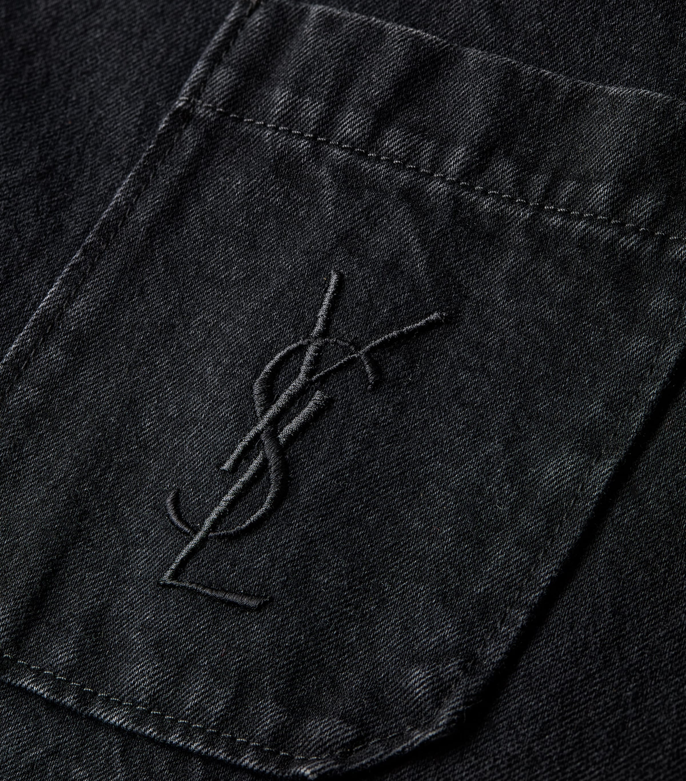 Saint Laurent Mens Cotton Cassandre Overshirt Image 3