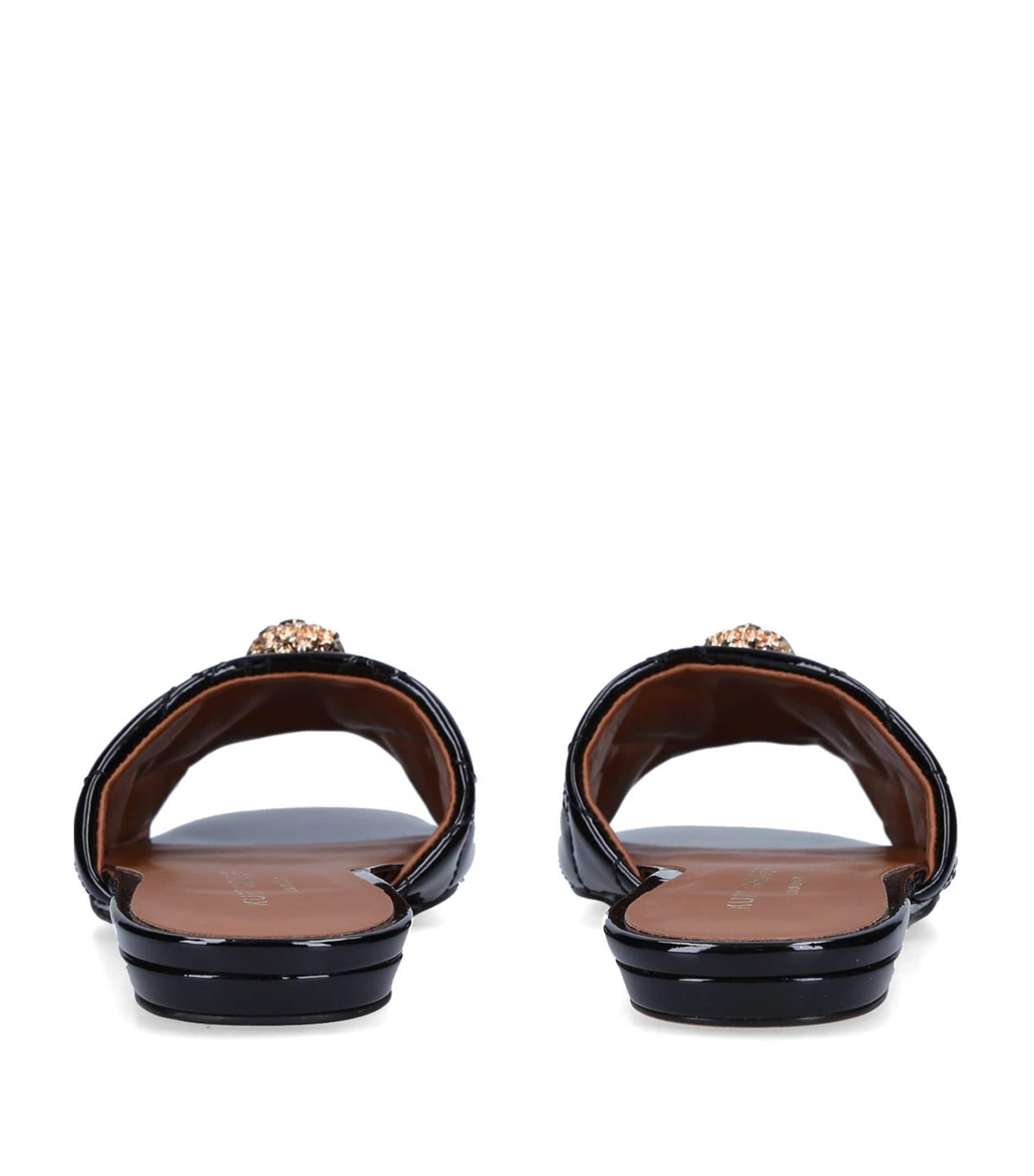 Patent Kensington Flat Sandals BLACK Image 2