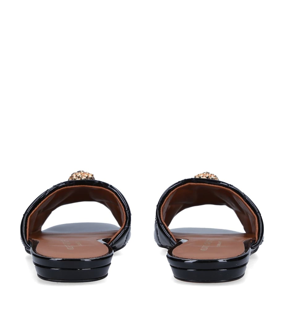 Patent Kensington Flat Sandals BLACK Image 2