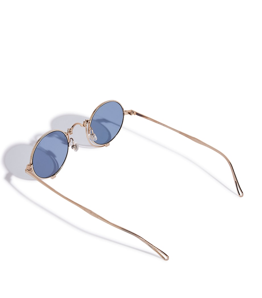 Matsuda 10601H Sunglasses Brushed Gold Navy Image 2
