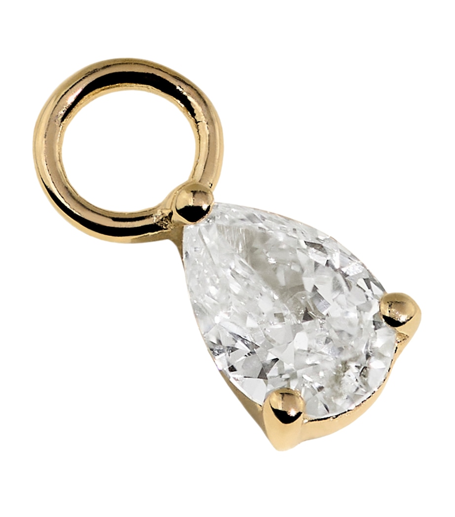 Astrid & Miyu Yellow Gold and Diamond April Birthstone Charm Gold Image 1