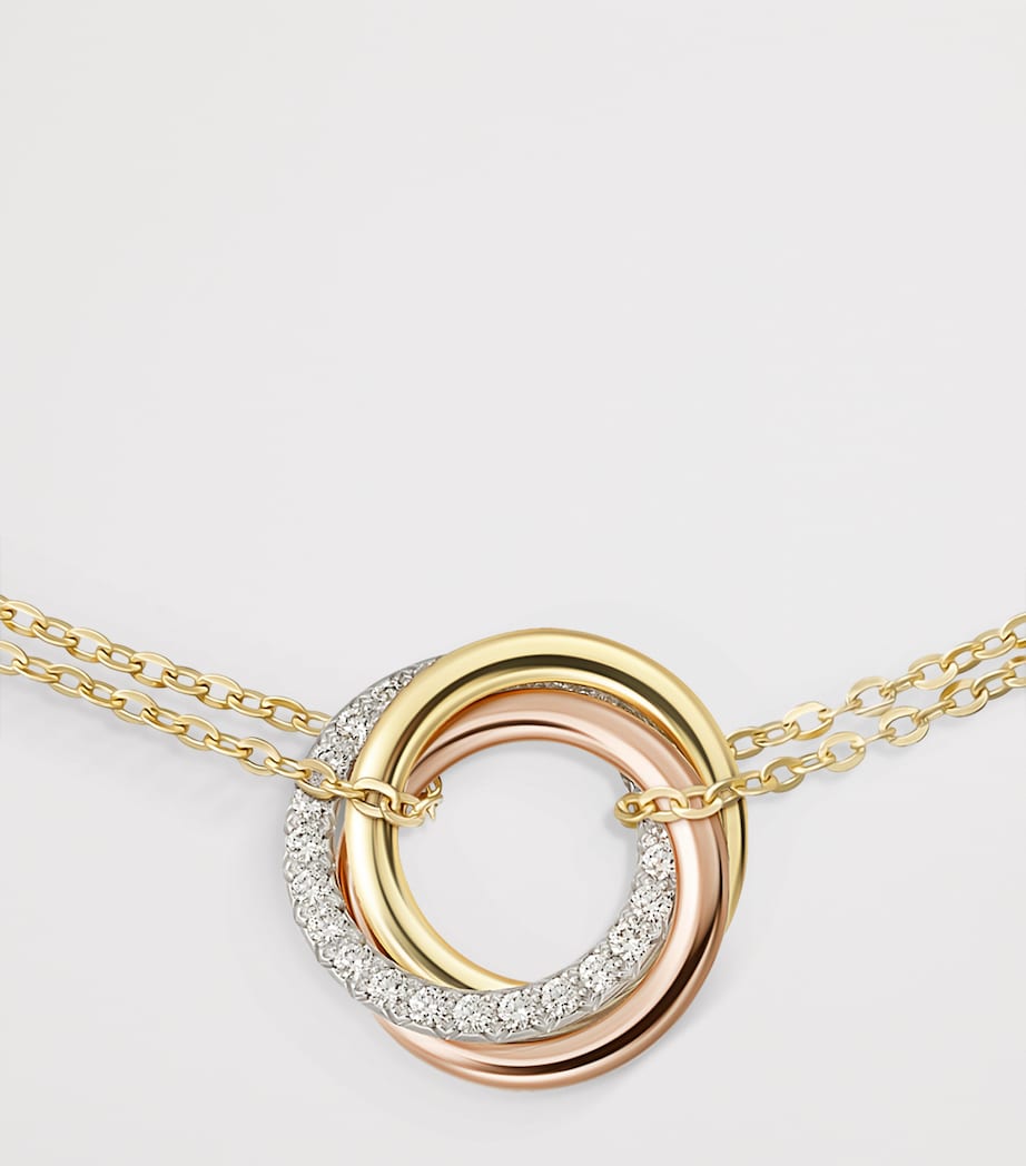 Mixed Gold and Diamond Trinity Chain Bracelet MIXED GOLD Image 4